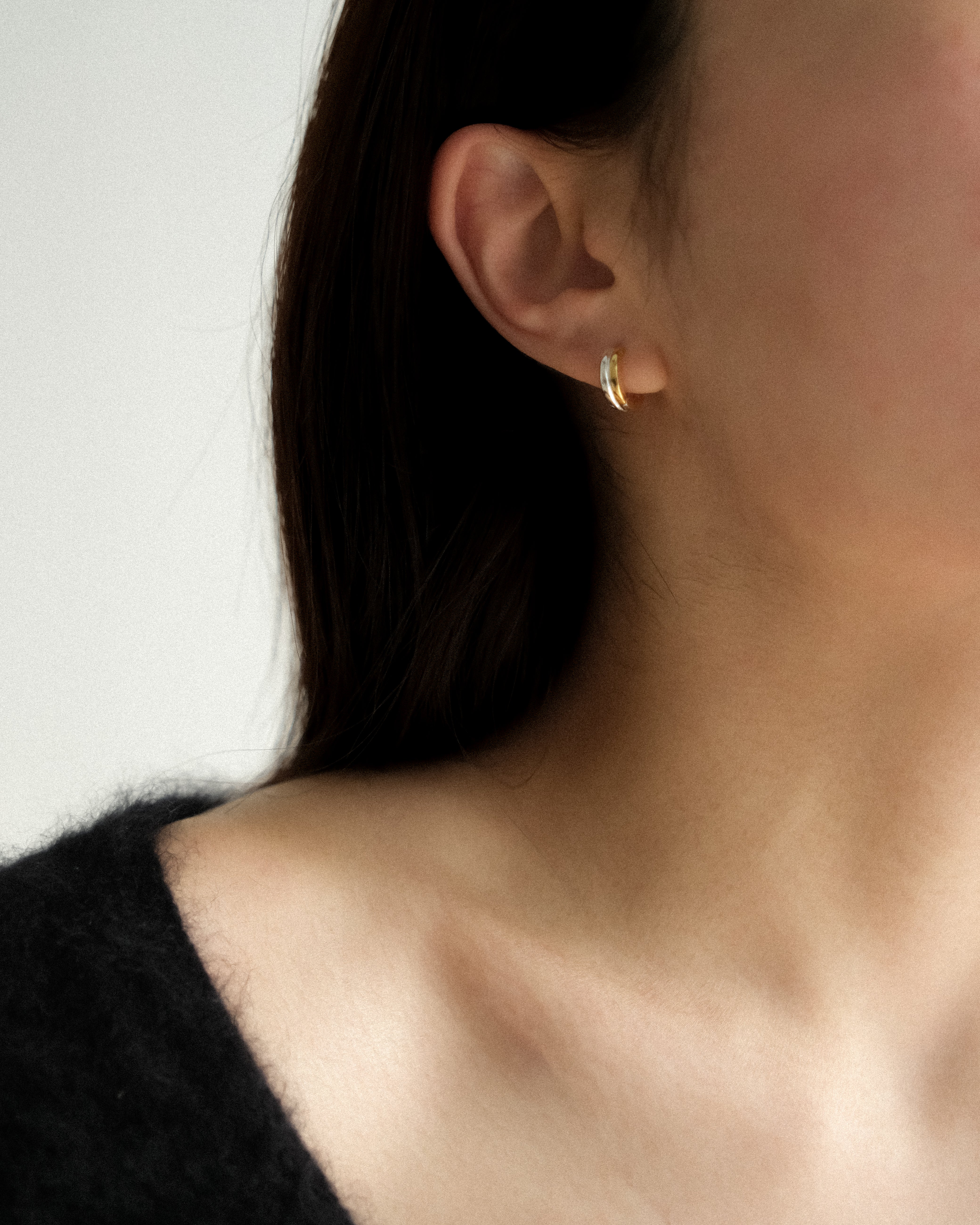 Taka Contrast Mini Hoop Earrings