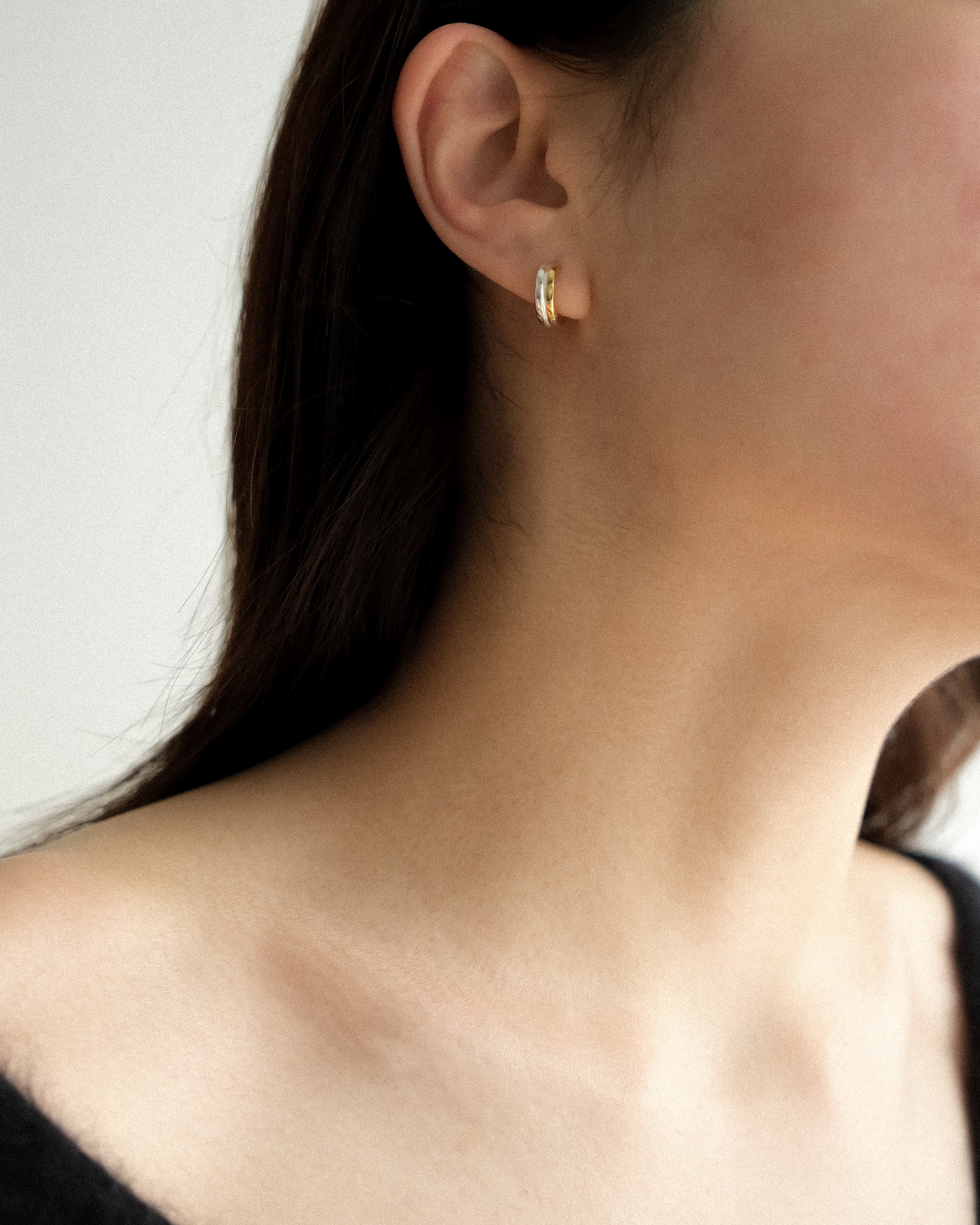 Taka Contrast Mini Hoop Earrings