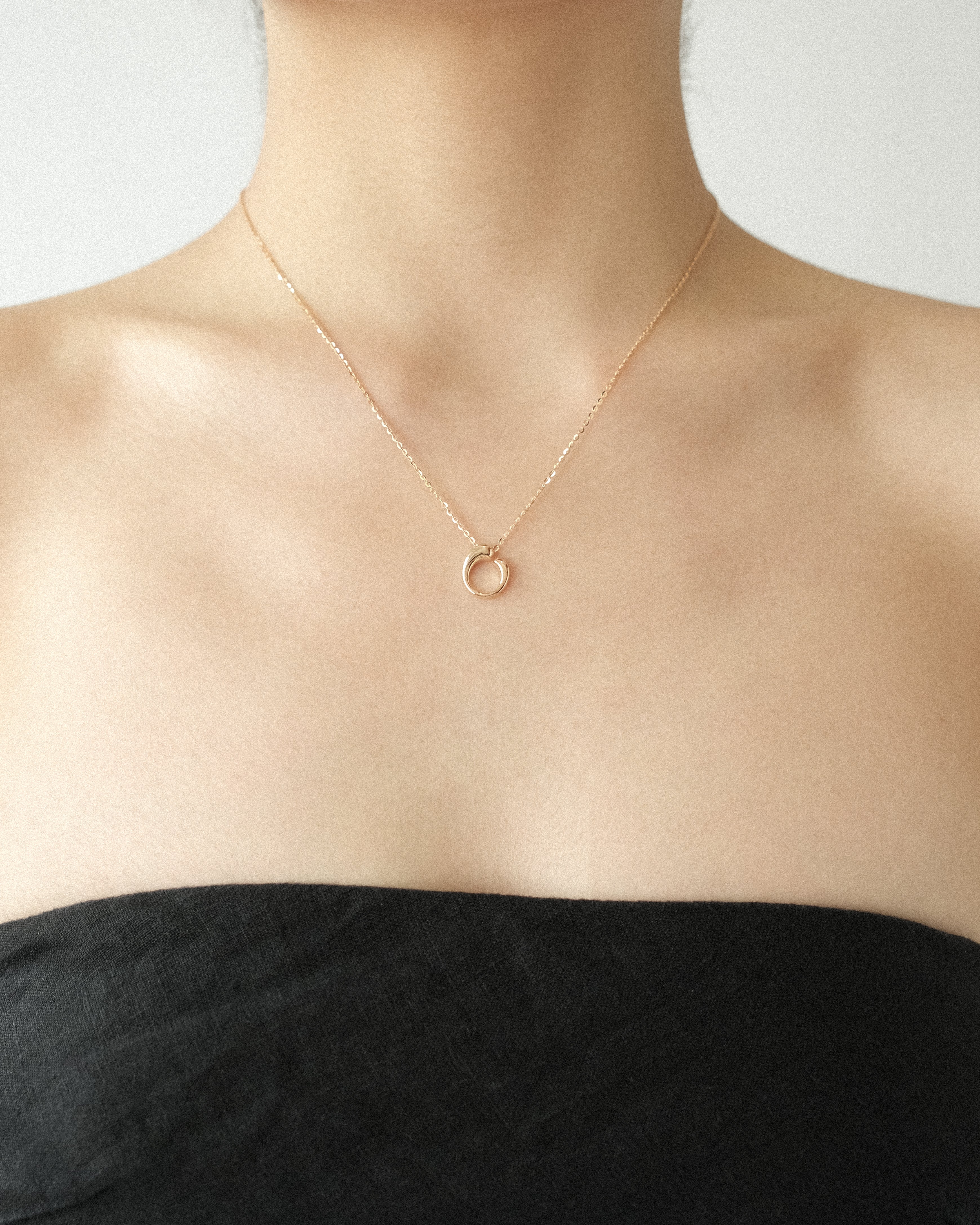 Nohemi C-Shaped Pendant Necklace