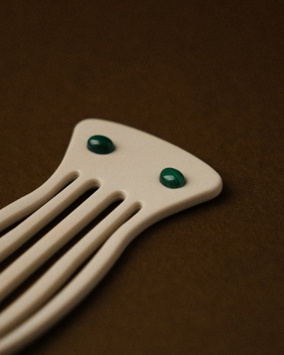 The Gardienne Hair Comb, Malachite.