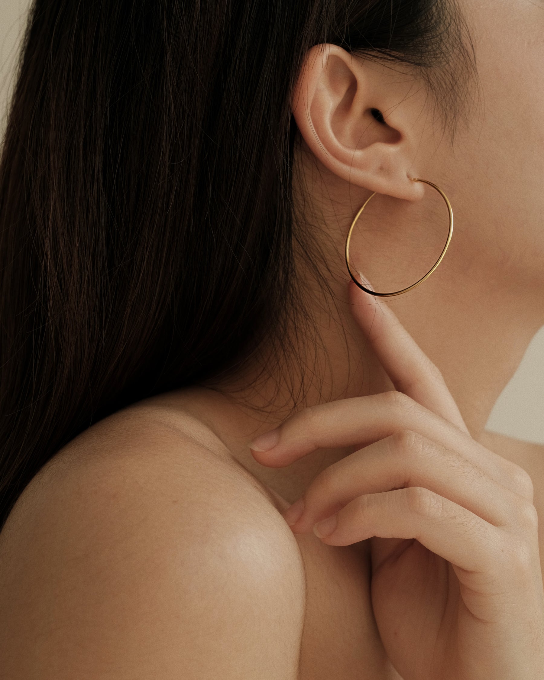 Edna Large Thin Hoop Earrings