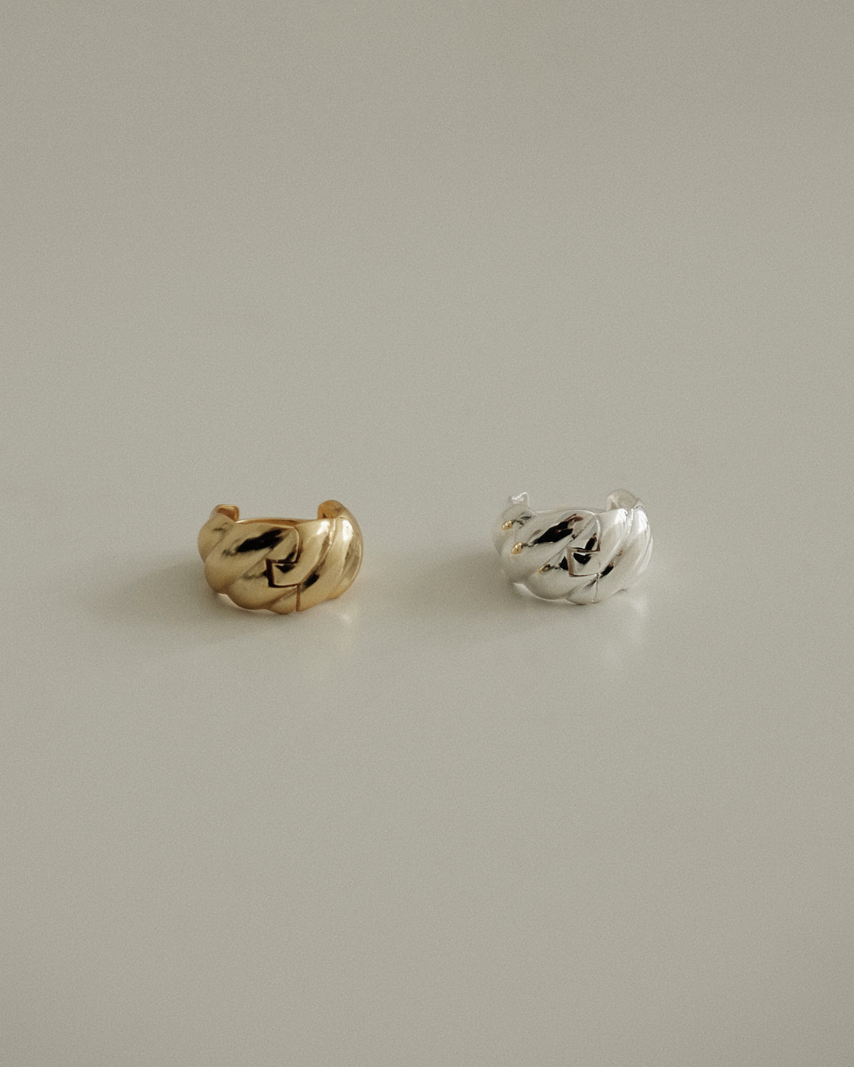 Agathe Shell Bold Hoop Earrings
