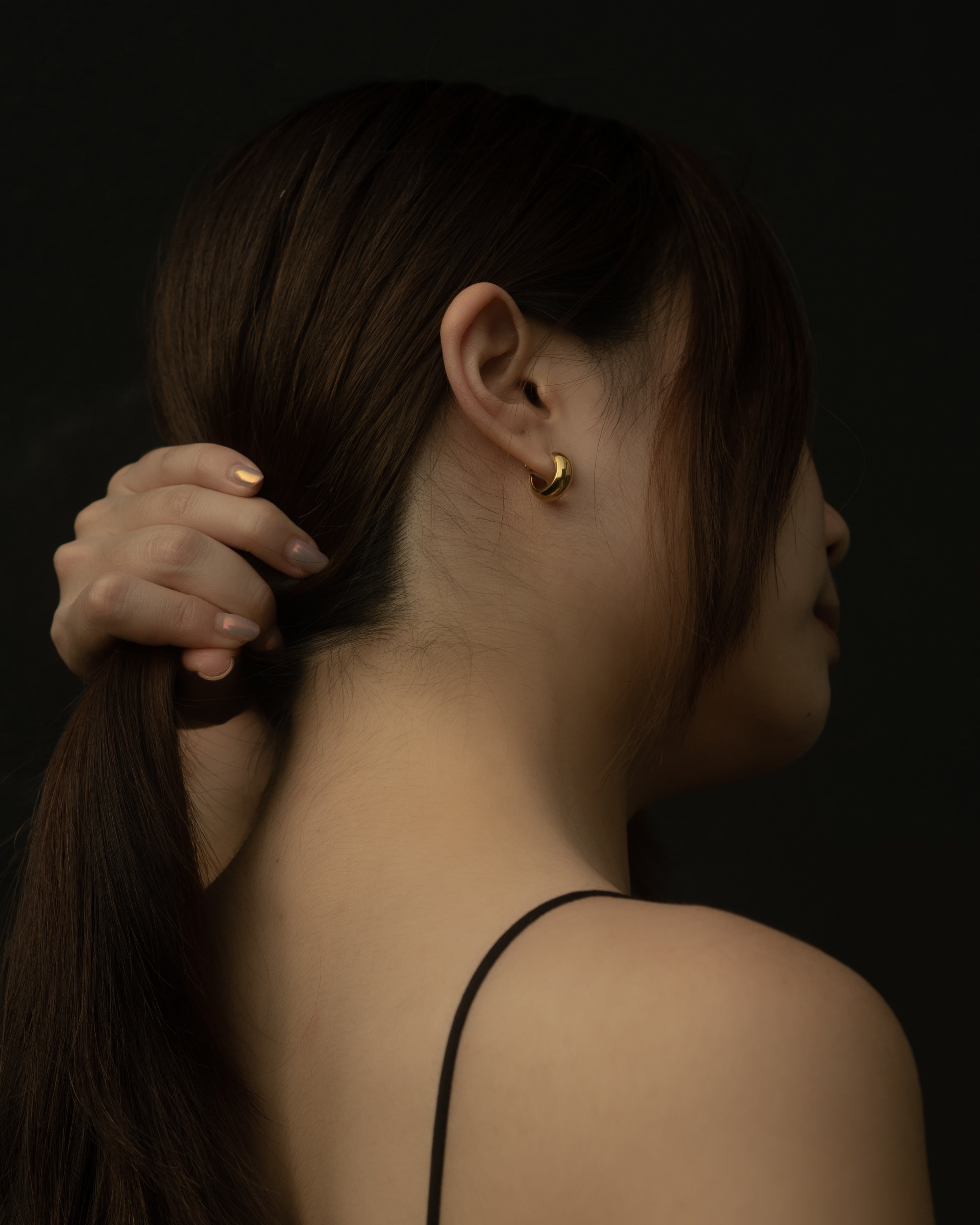 Rizzo C Hoop Stud Earrings