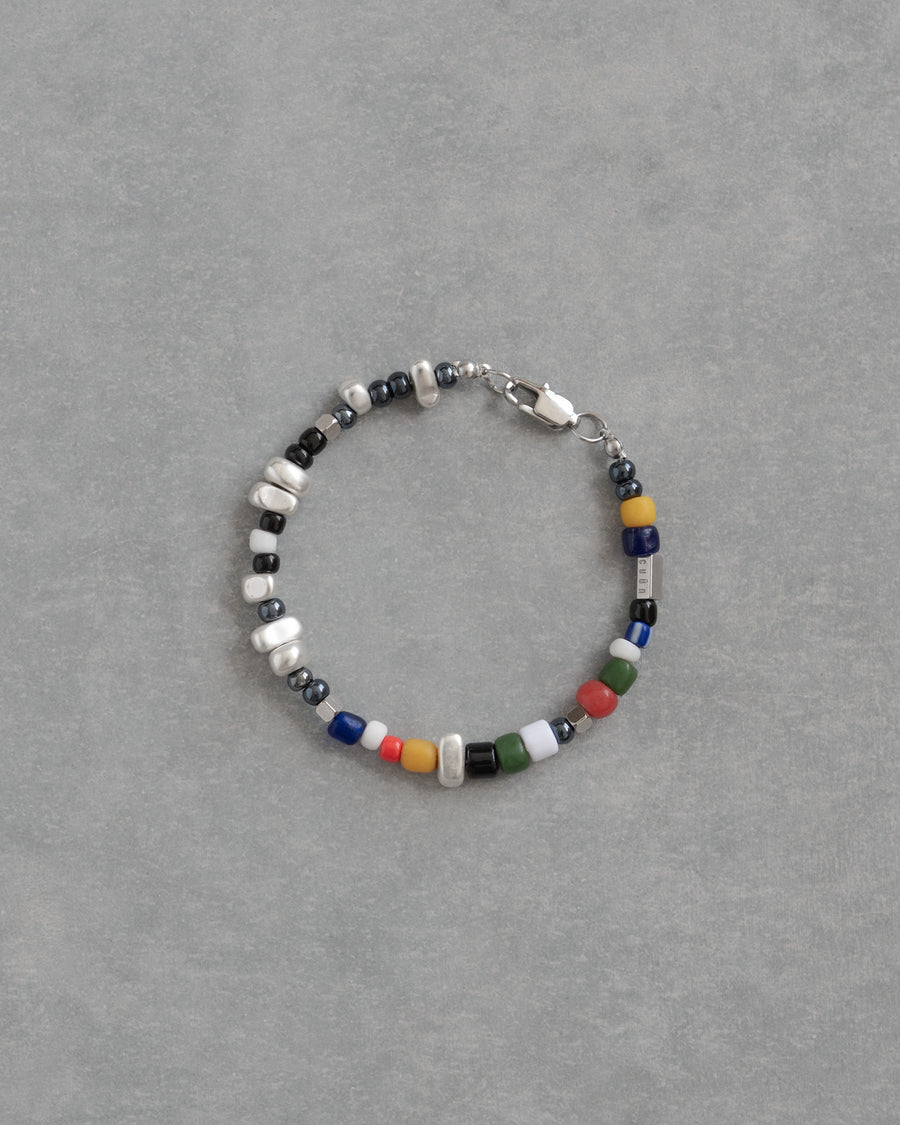 Yuko Multicolor African Beaded Hematite Bracelet