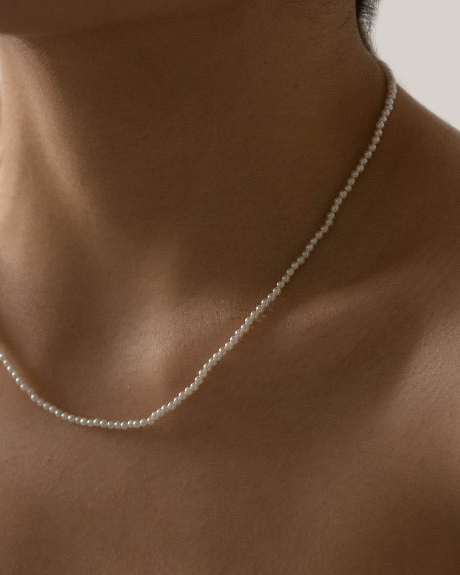 Mini Ayaka Crystal Pearl Necklace
