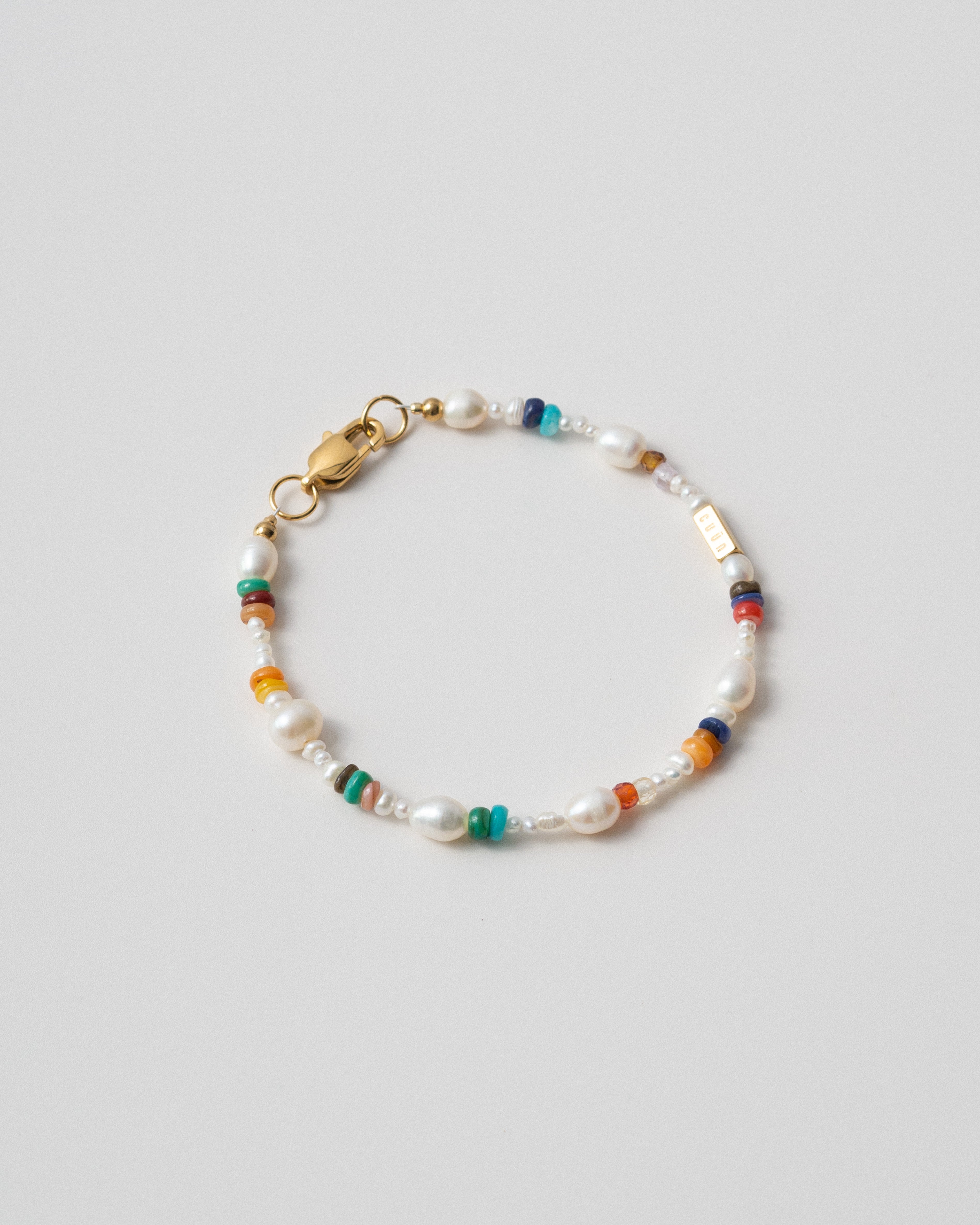 Leilo Multicolor Shell Beaded Baroque Pearl Bracelet