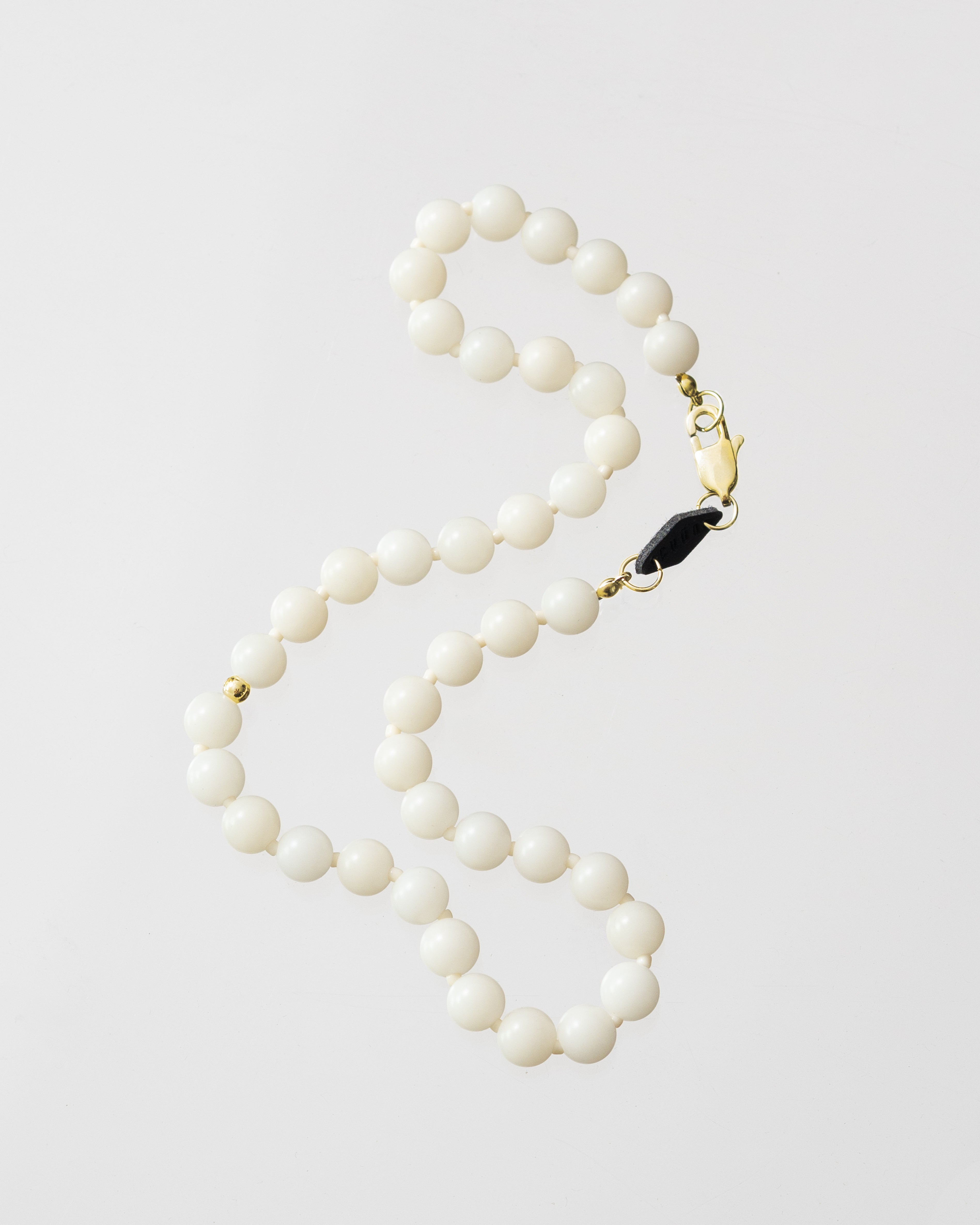 Giallo Grand White Jade Bodhi Beaded Necklace