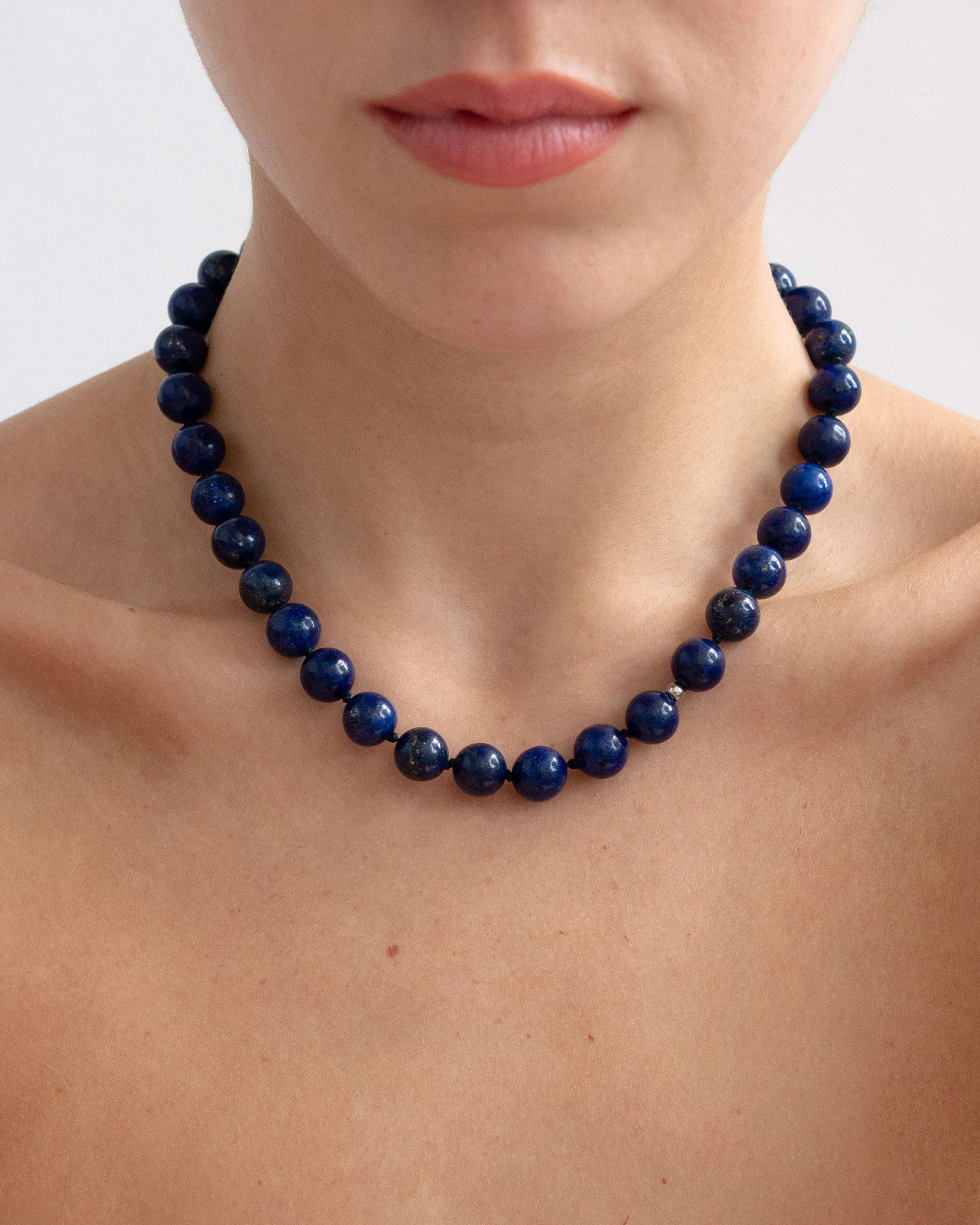 Aoko Grandeur Lapis Knotted Necklace