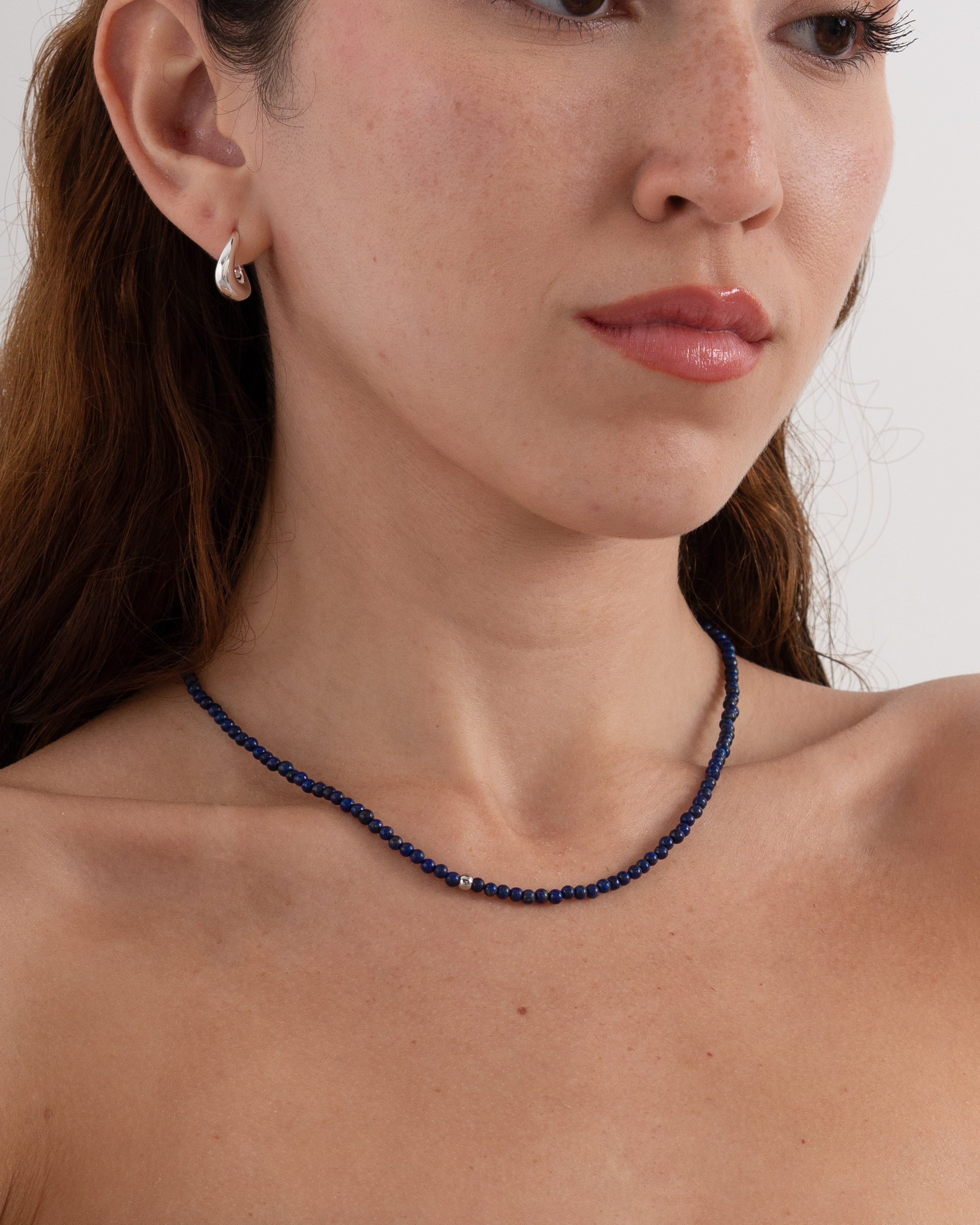 Azul Petite Lapis Beaded Necklace