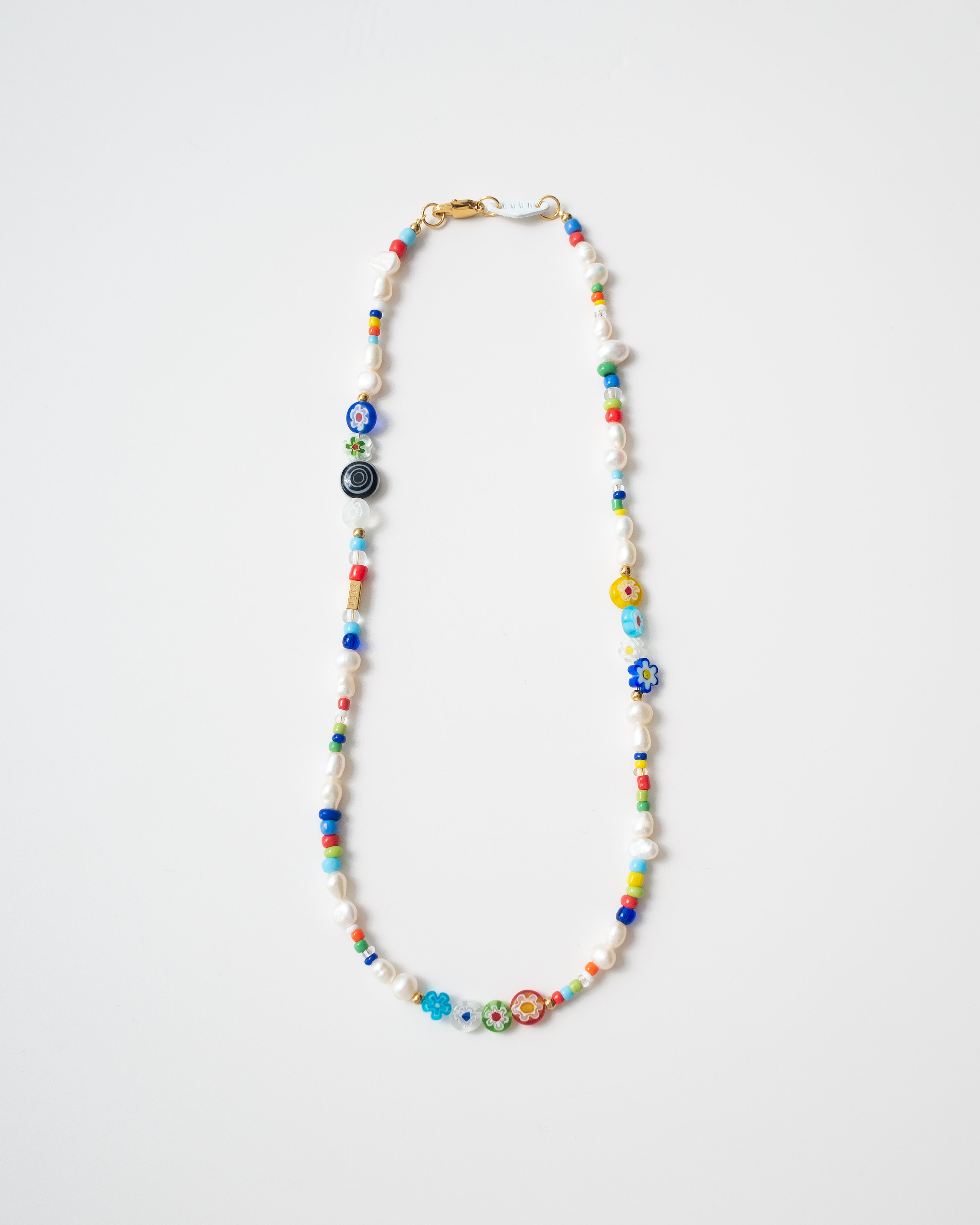 Fleur Multicolor Beaded Pearl Necklace
