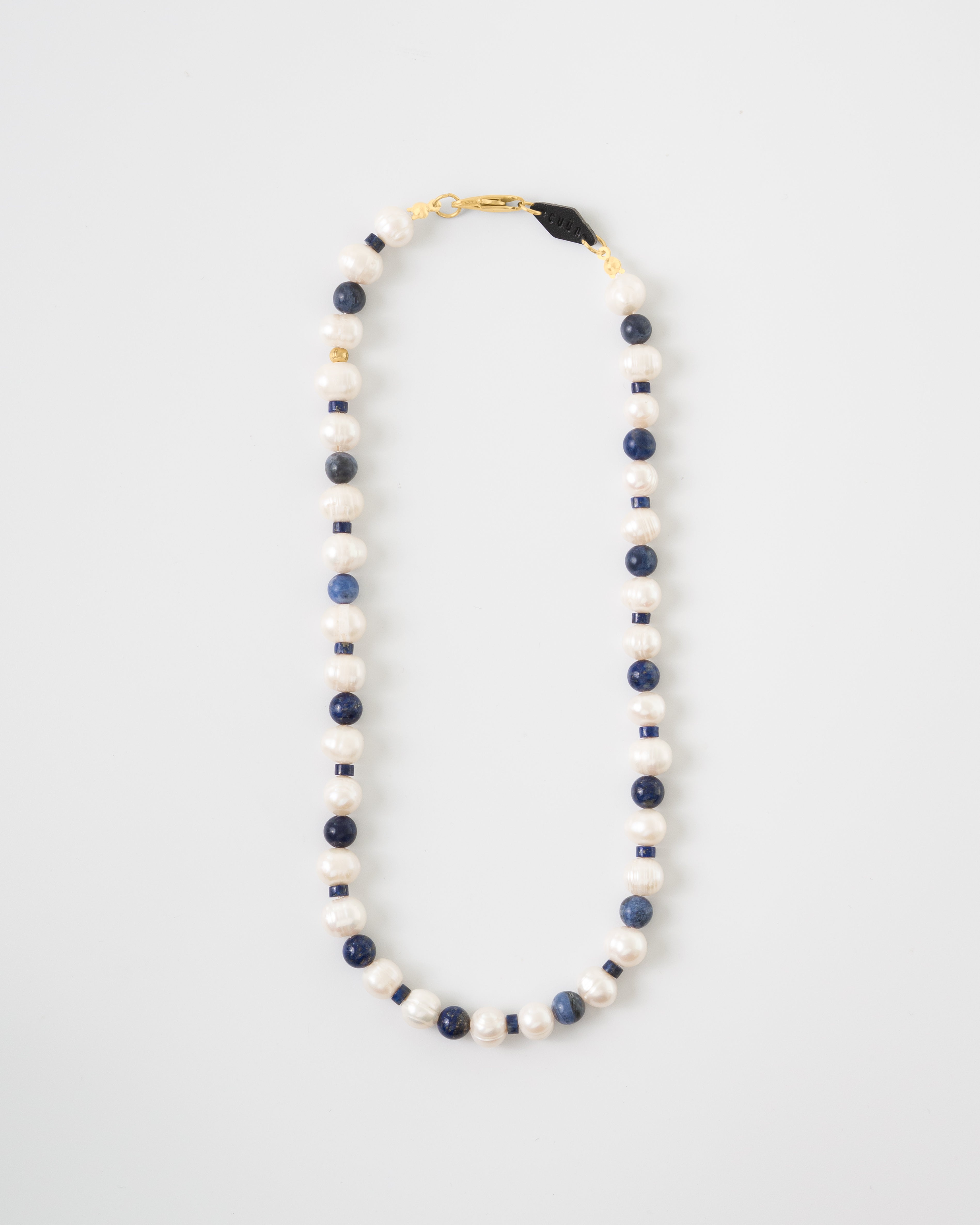 Polli Grand Lapis Sodalite Pearl Beaded Necklace