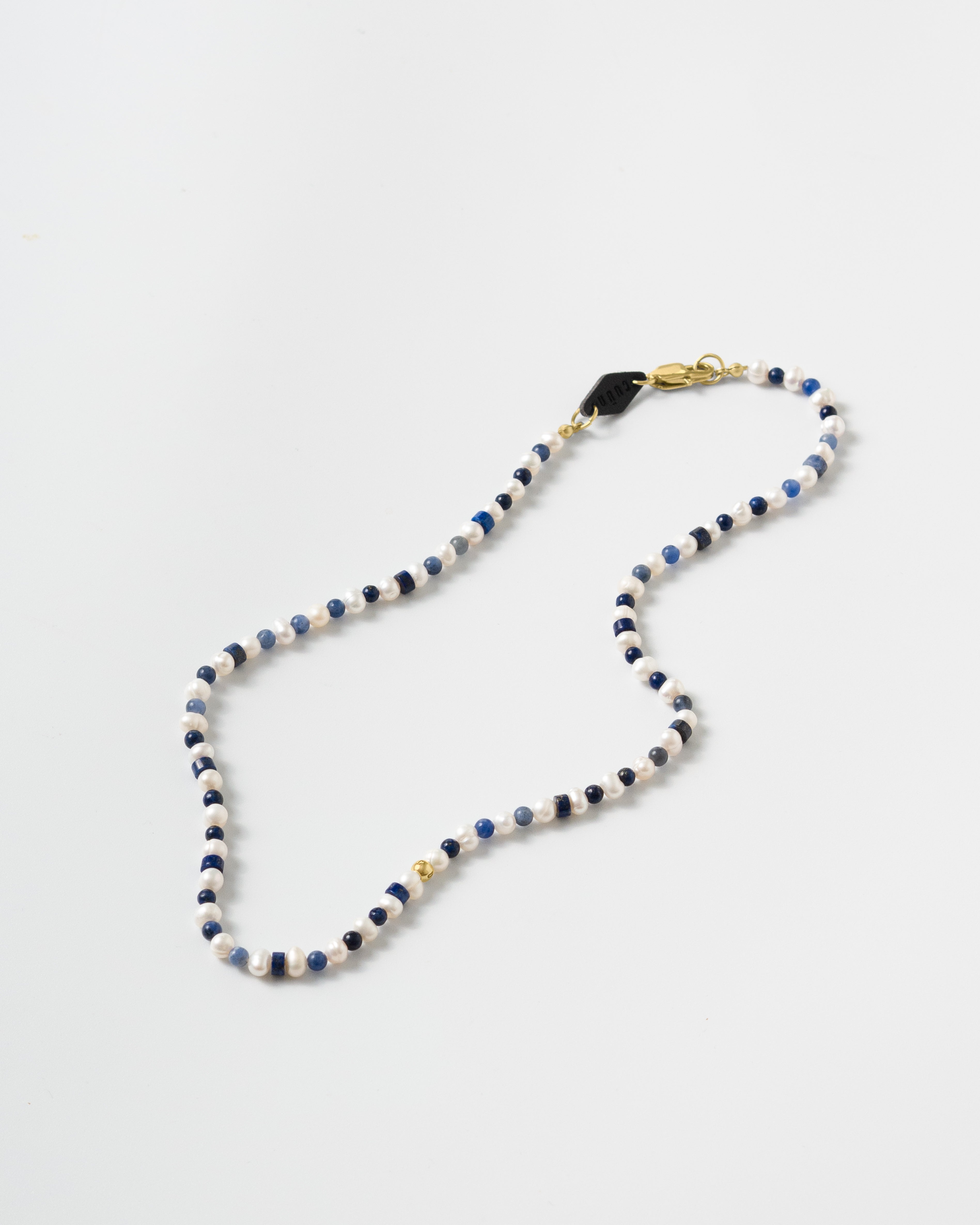 Polli Petite Lapis Sodalite Beaded Pearl Necklace