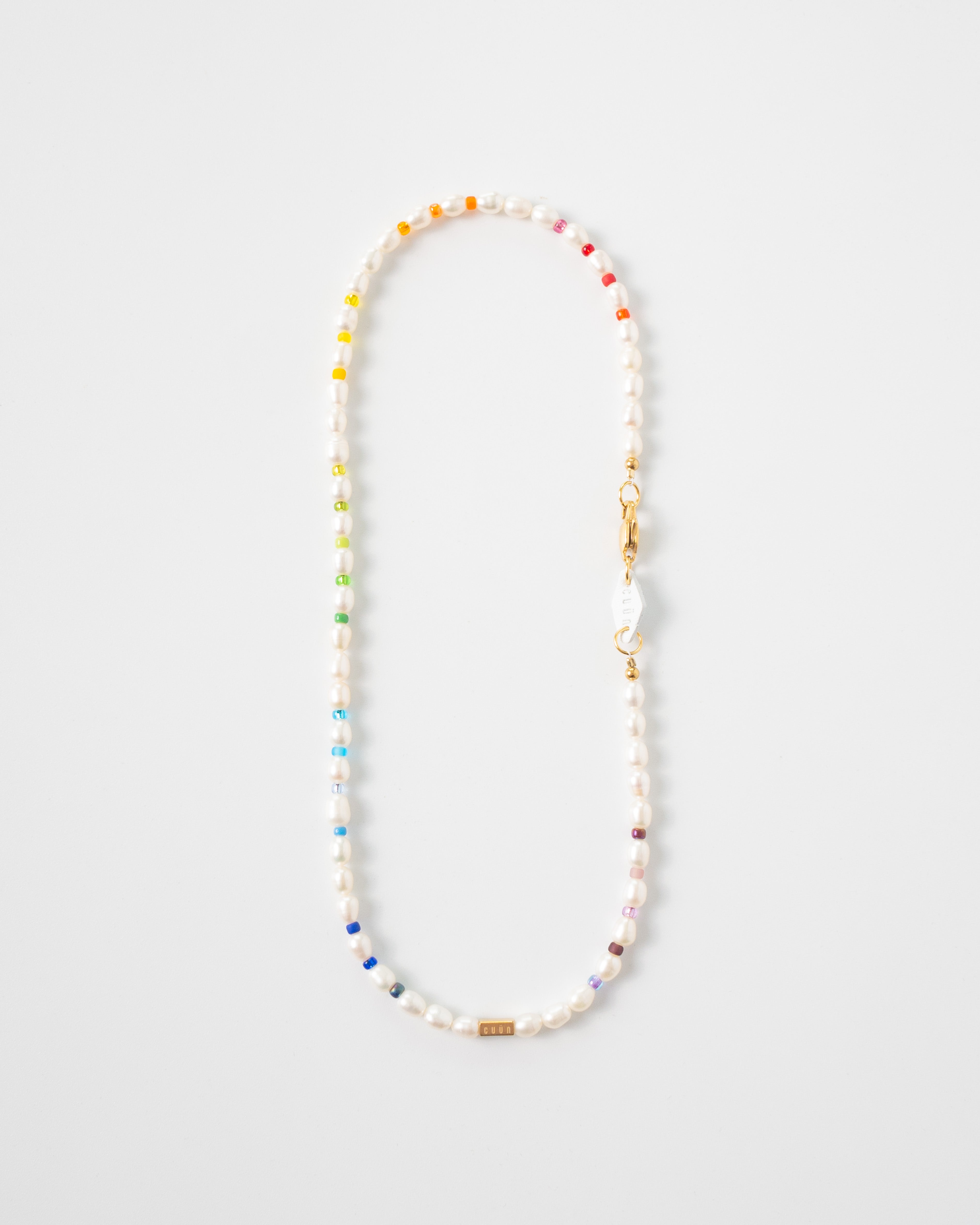Fierte Multicolor Seed Bead Pearl Necklace