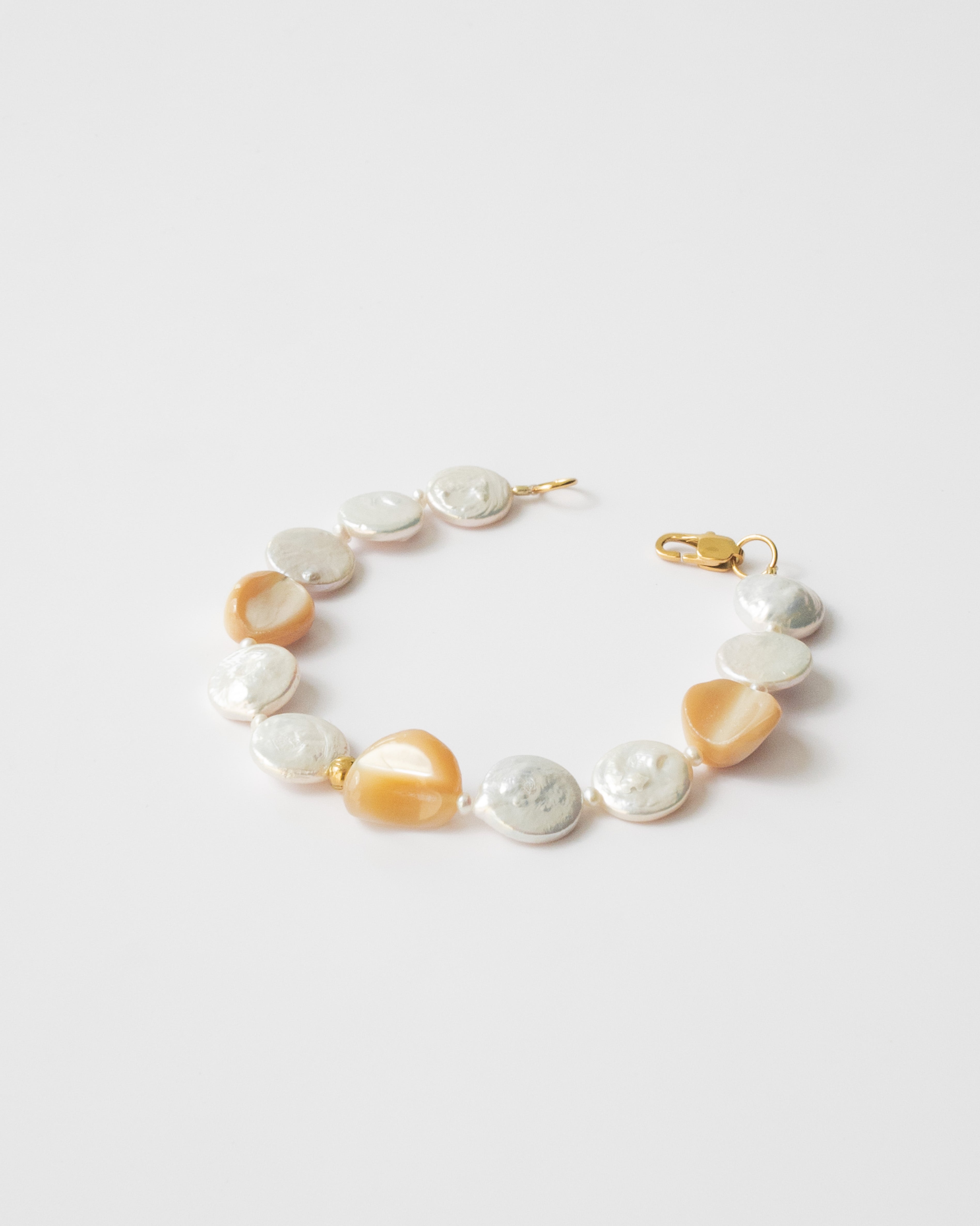 Mia Coin Pearl Freshwater Shell Beaded Bracelet