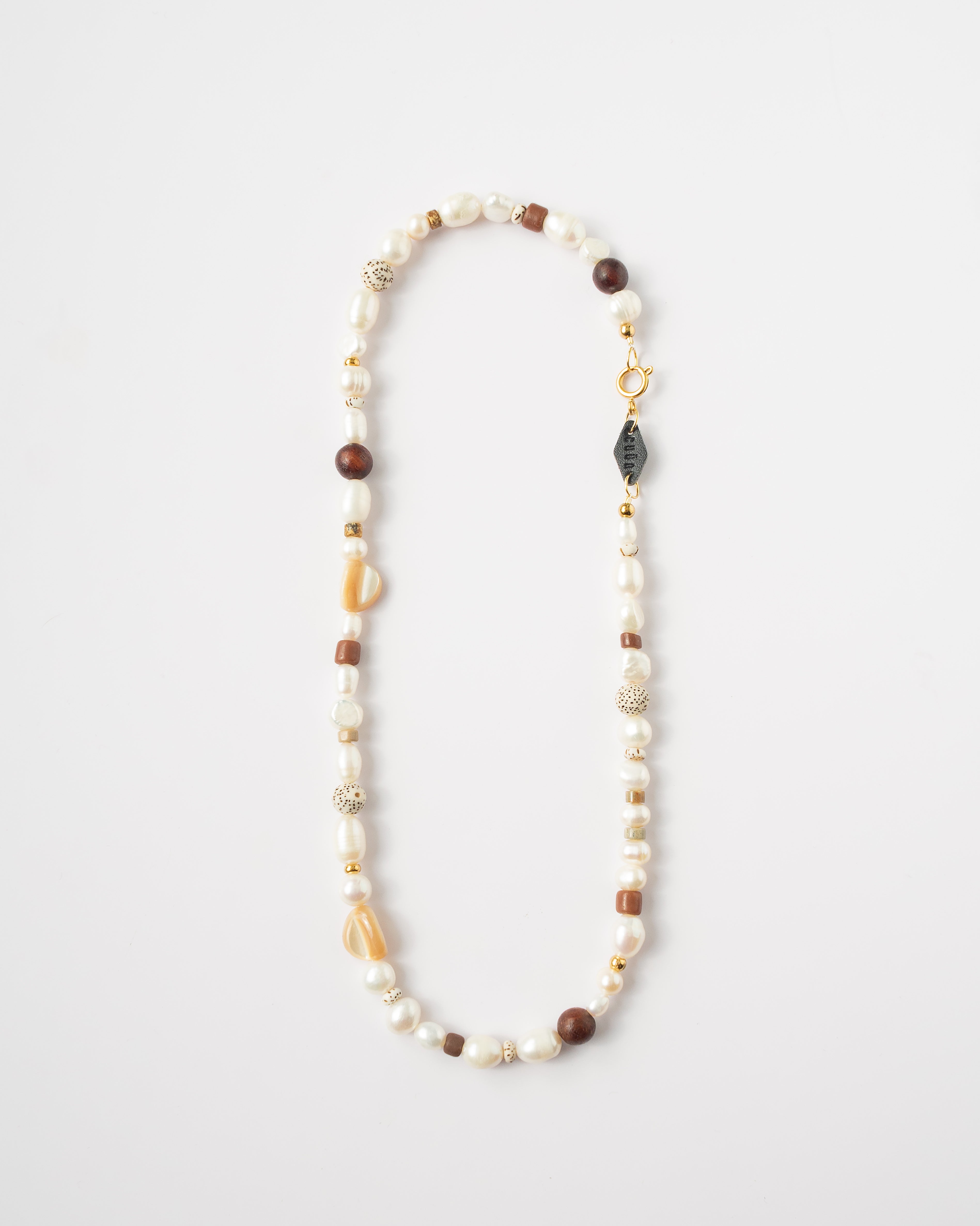 Retta Multistone Lotus Seed Beaded Pearl Necklace