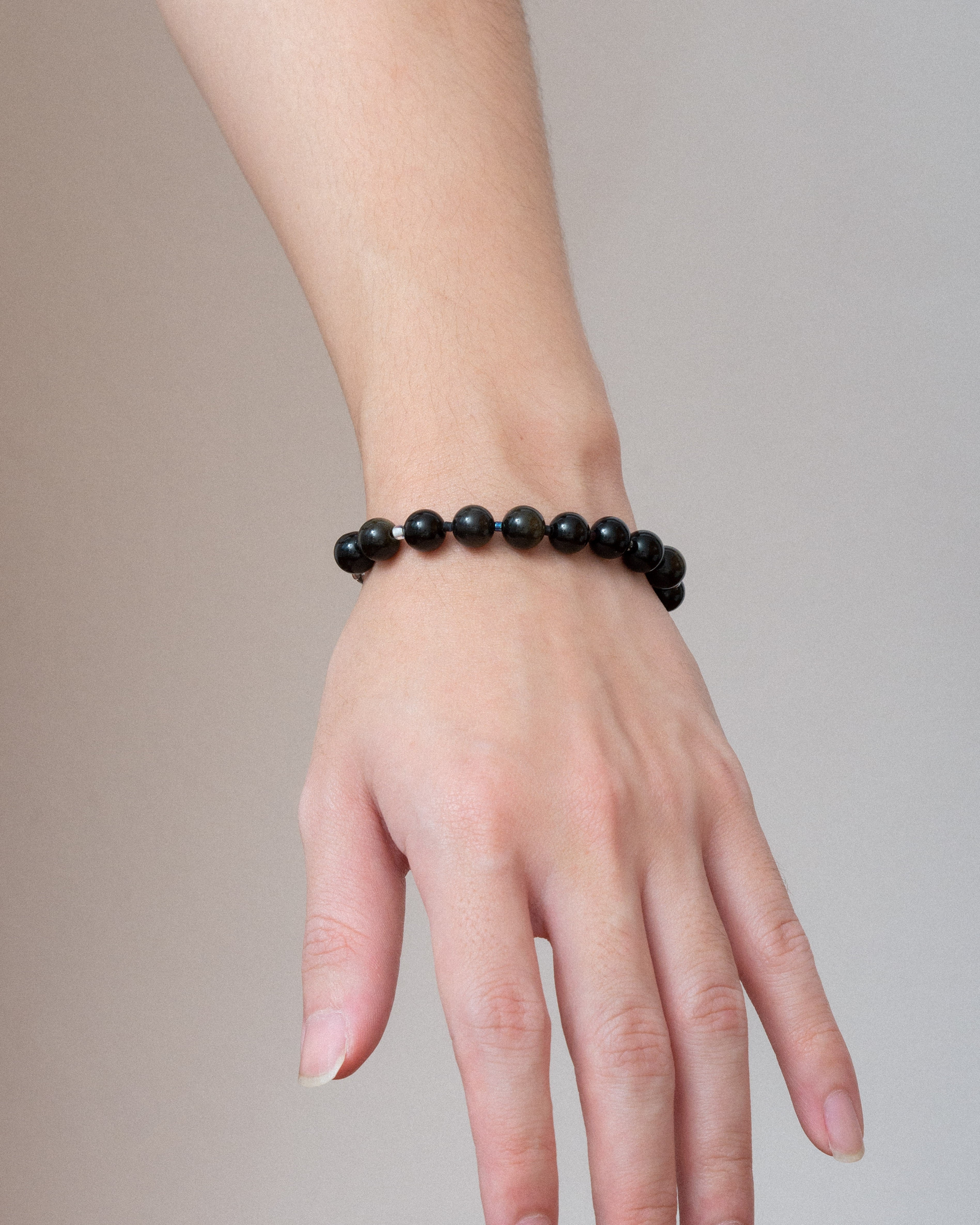 Vanta Grand Obsidian Beaded Bracelet