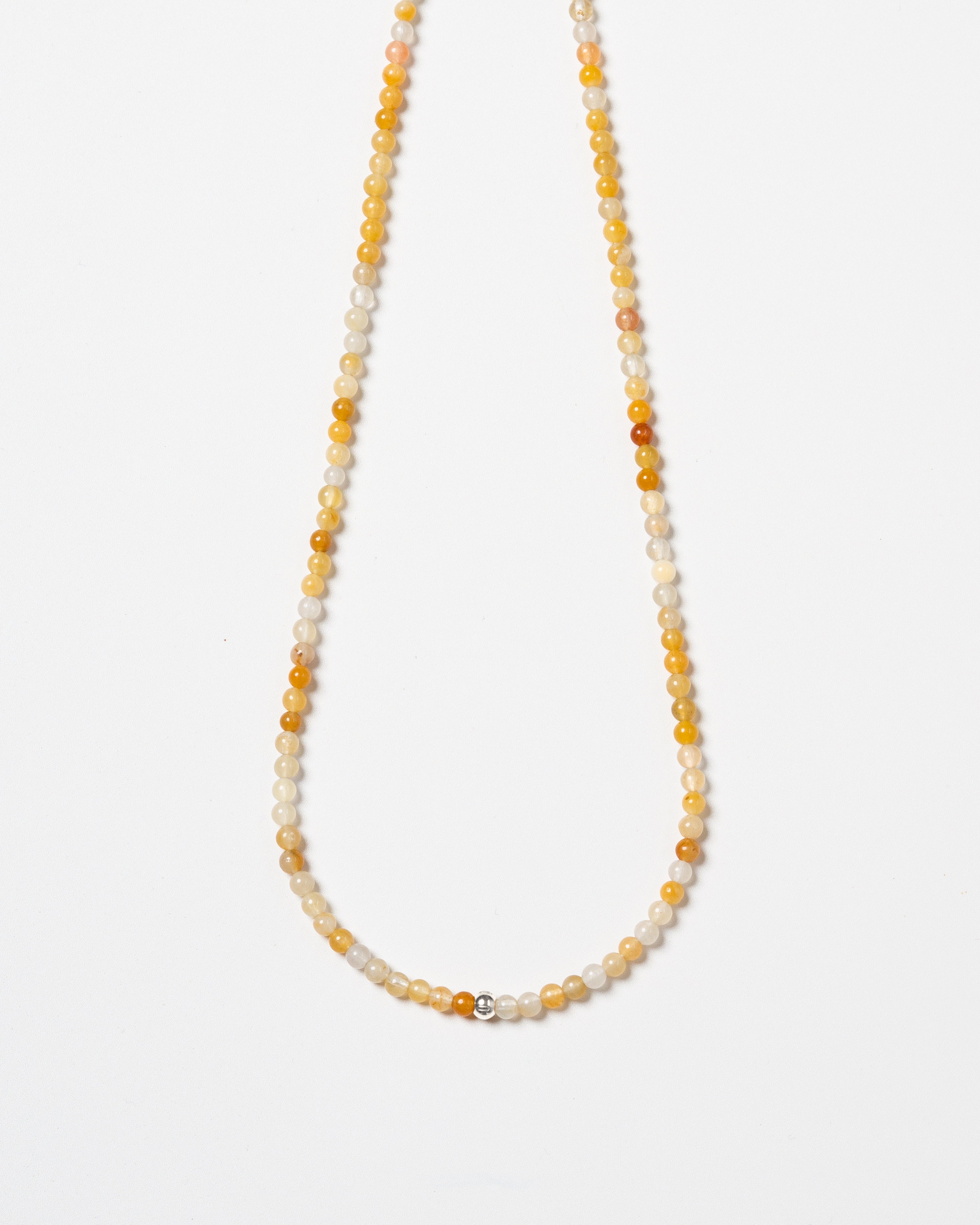 Miel Yellow Nephrite Beaded Necklace