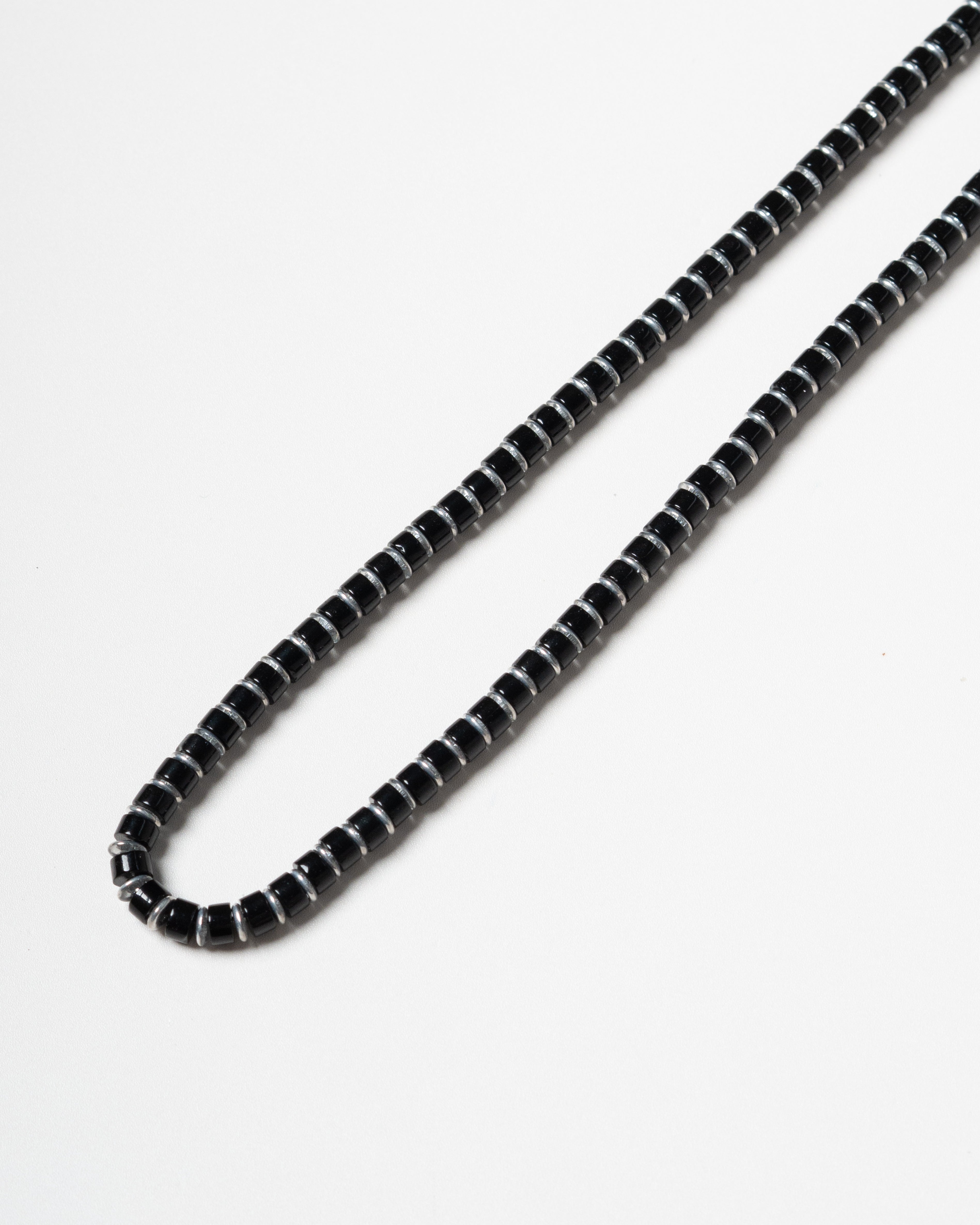 Kage Black Agate Heishi Beaded Necklace