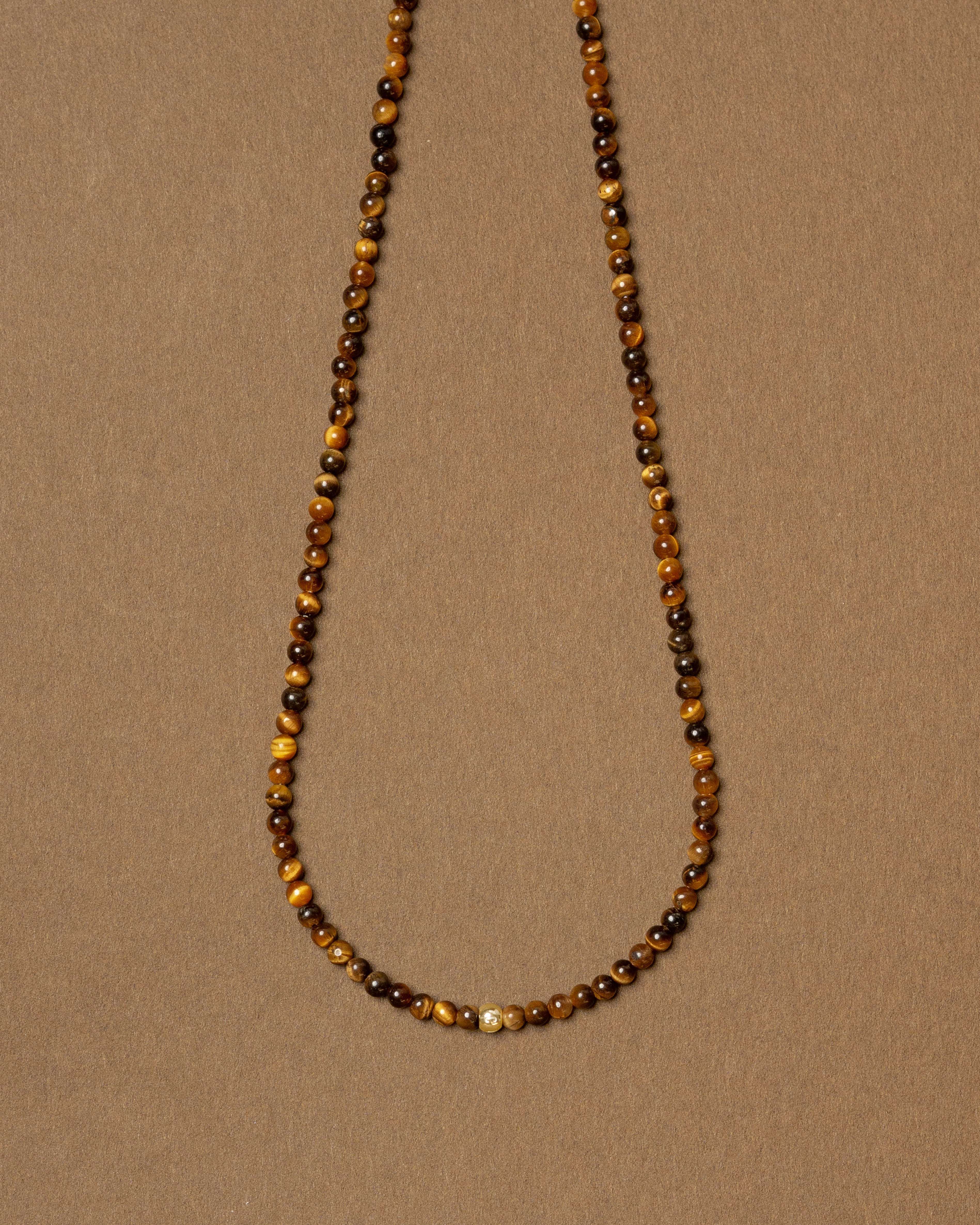 Oros Petite Tiger Eye Beaded Necklace