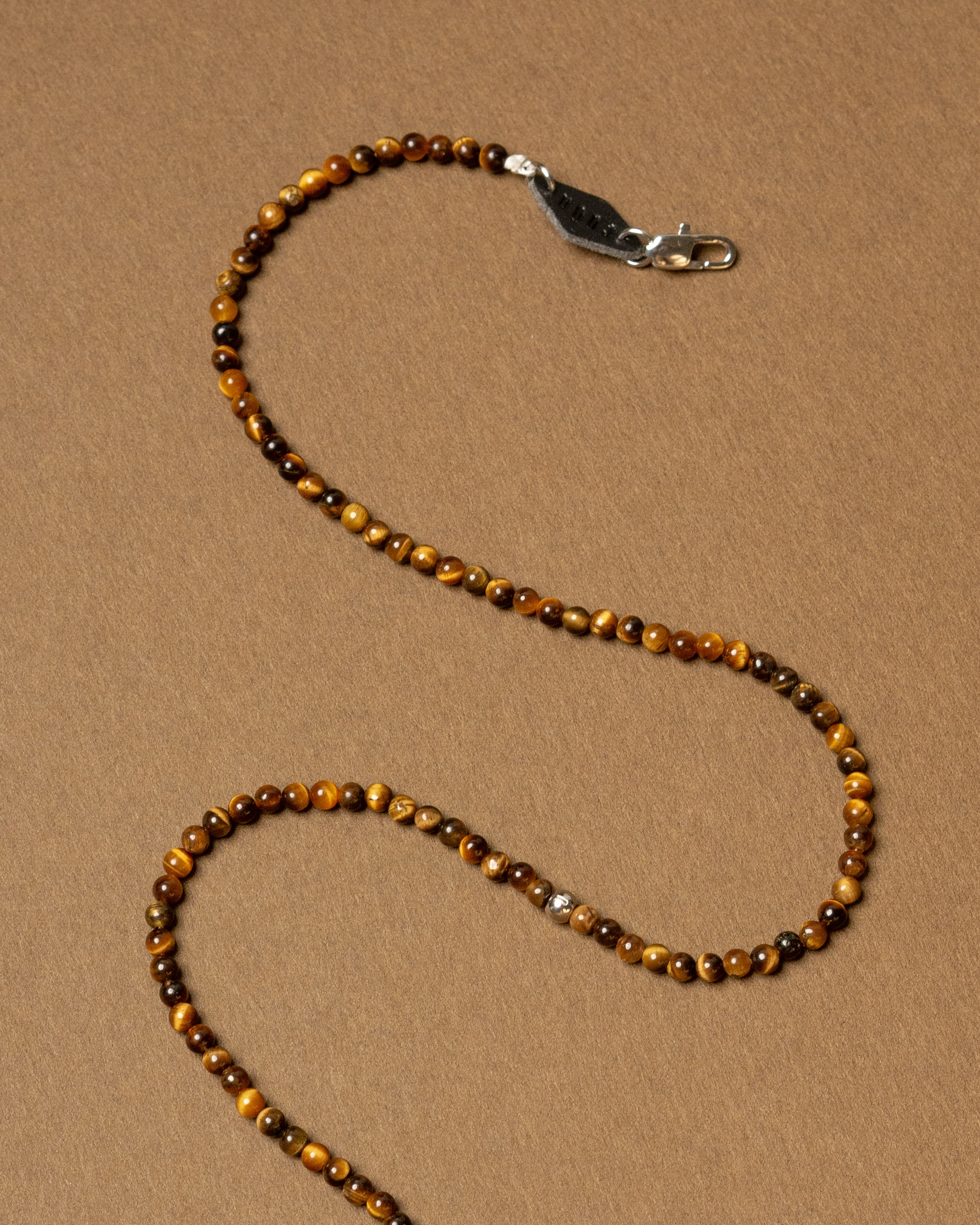 Oros Petite Tiger Eye Beaded Necklace