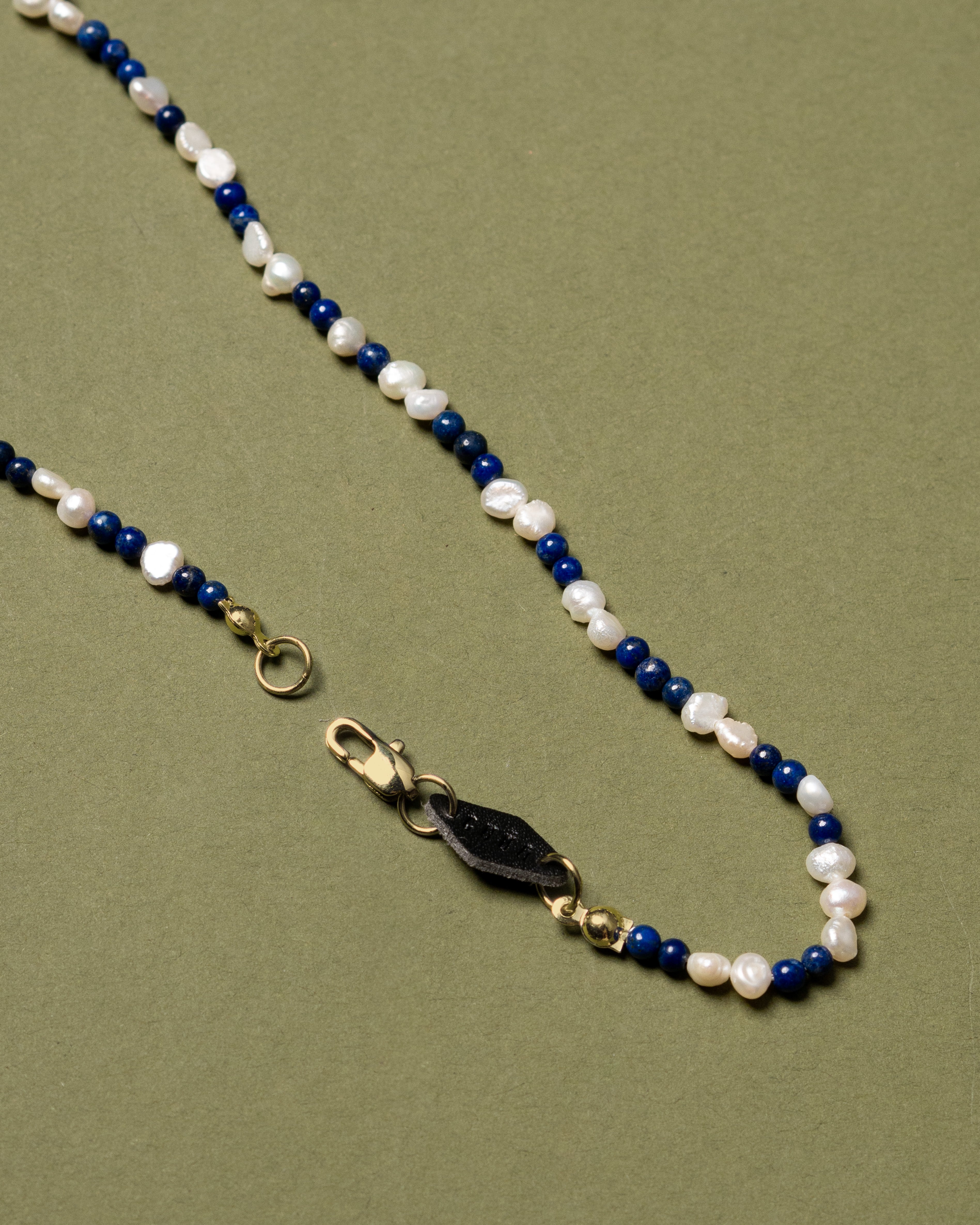 Maryn Petite Lapis Beaded Pearl Necklace