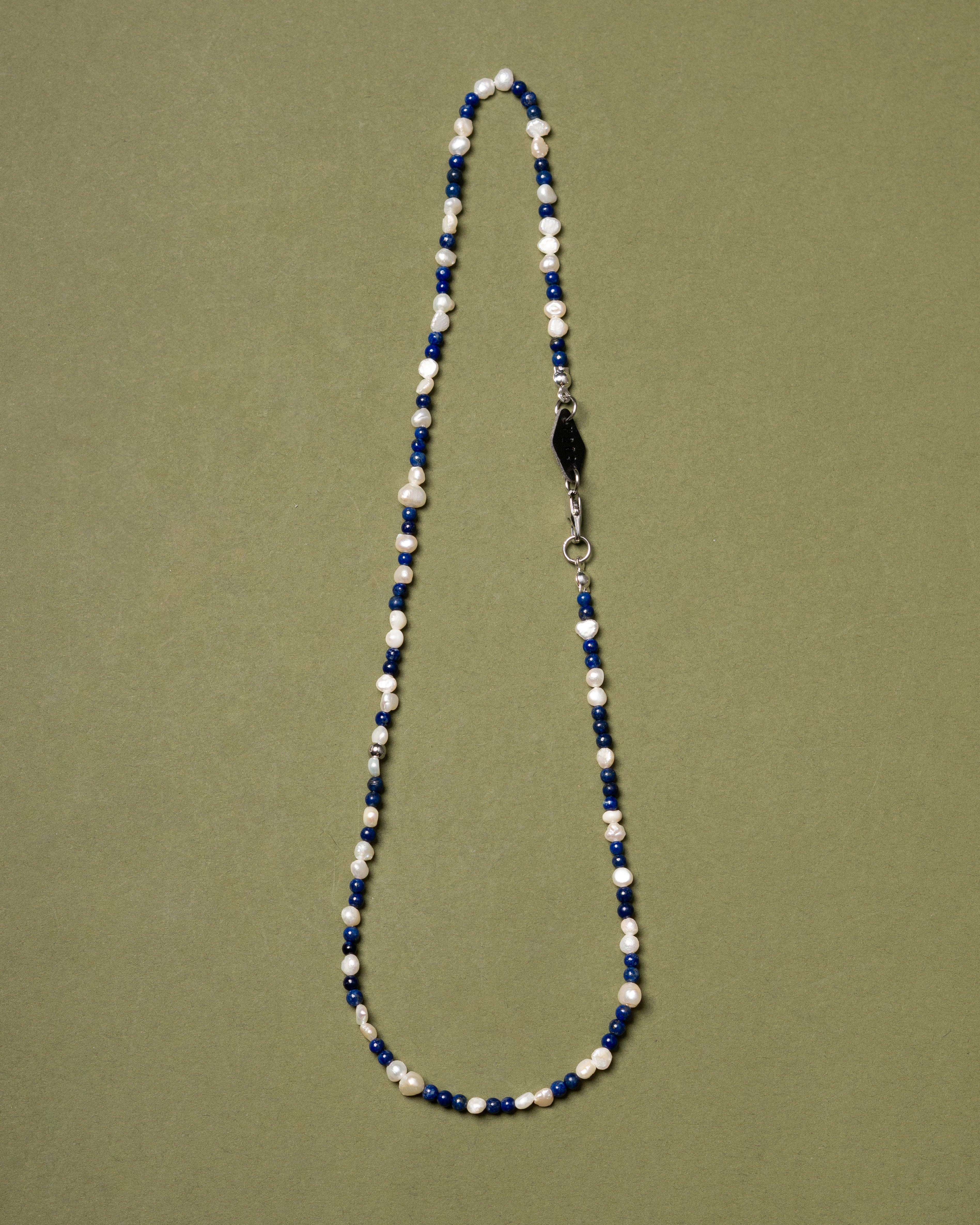 Maryn Petite Lapis Beaded Pearl Necklace