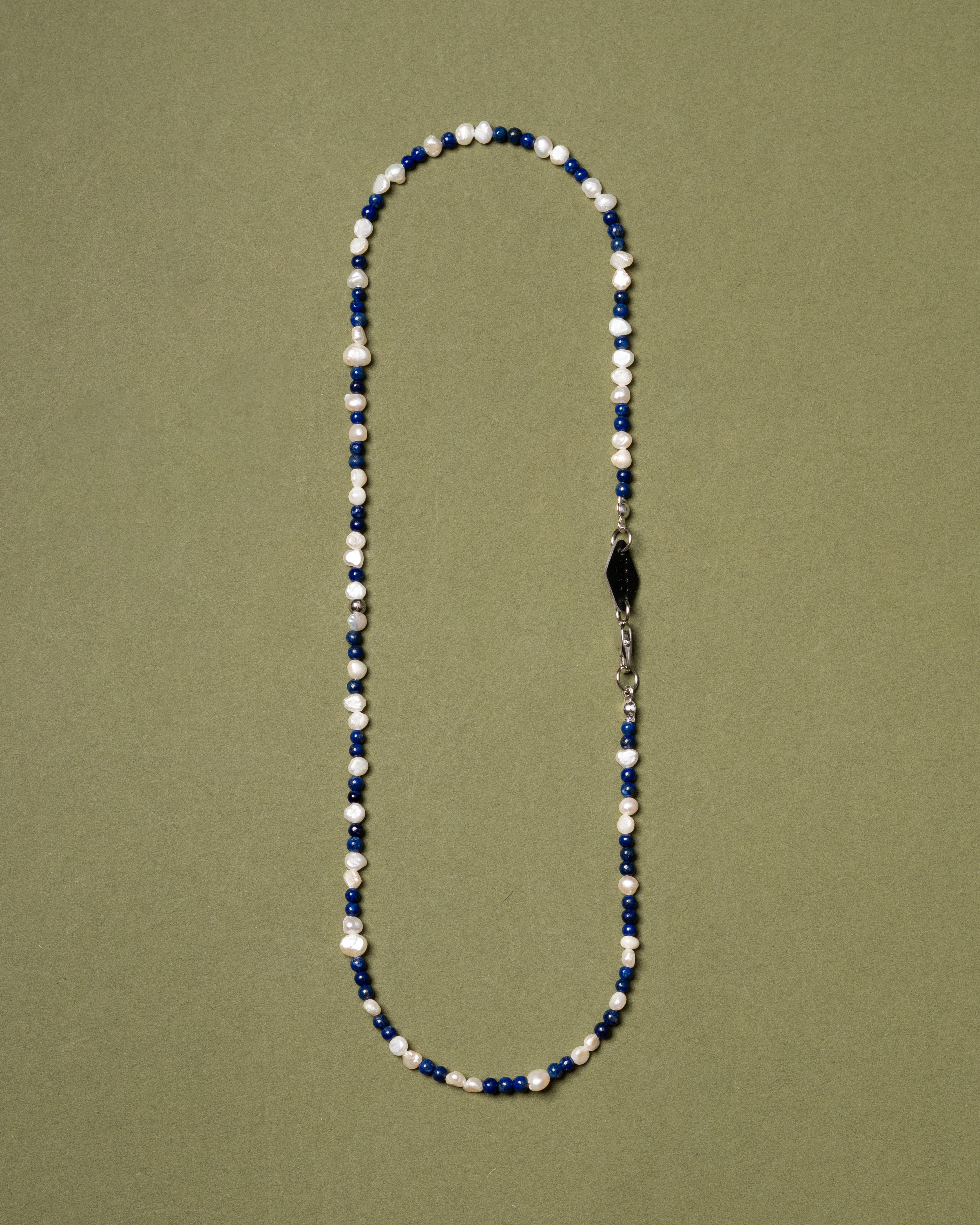 Maryn Petite Lapis Beaded Pearl Necklace