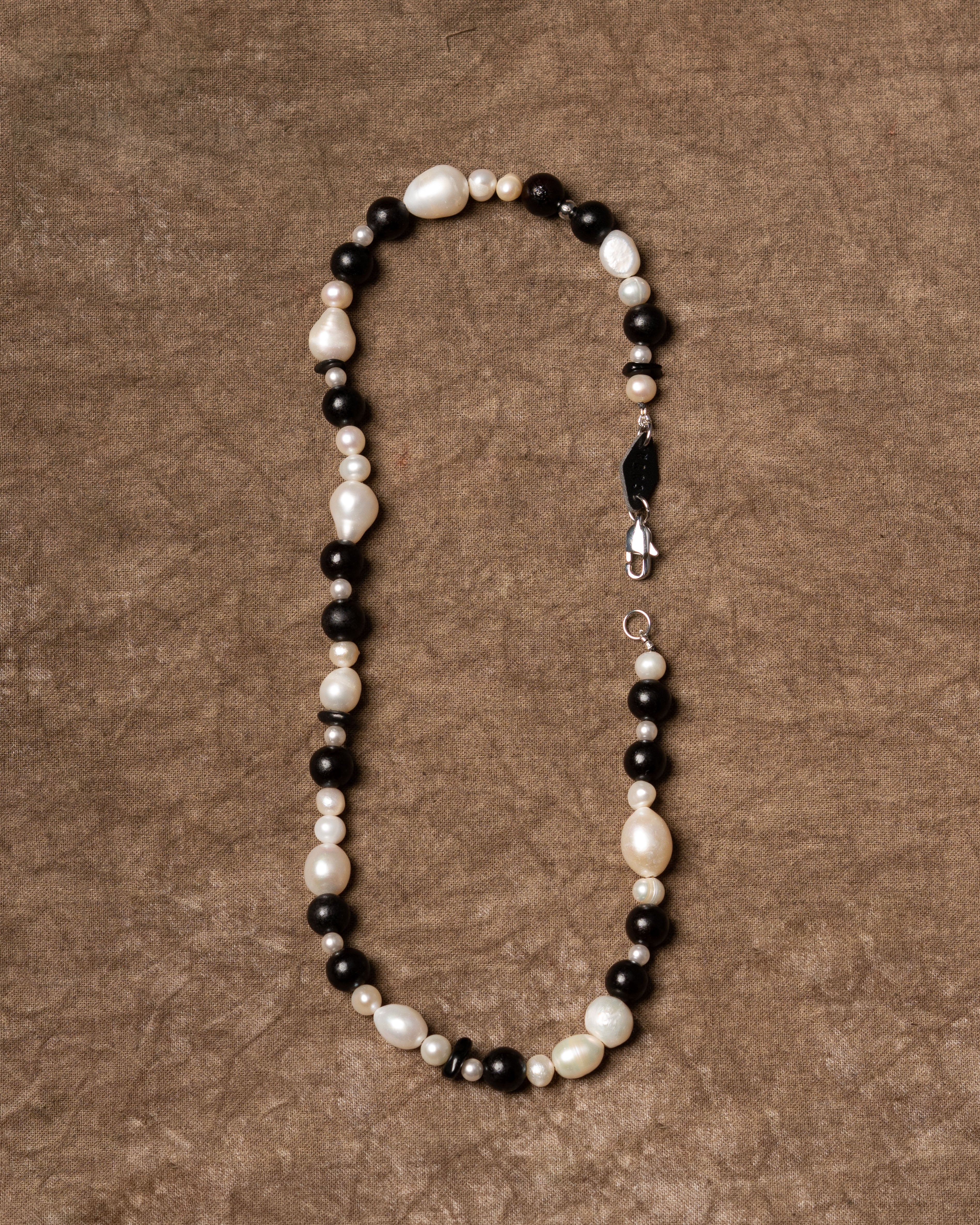 Laina Grand Ebony Pearl Beaded Necklace