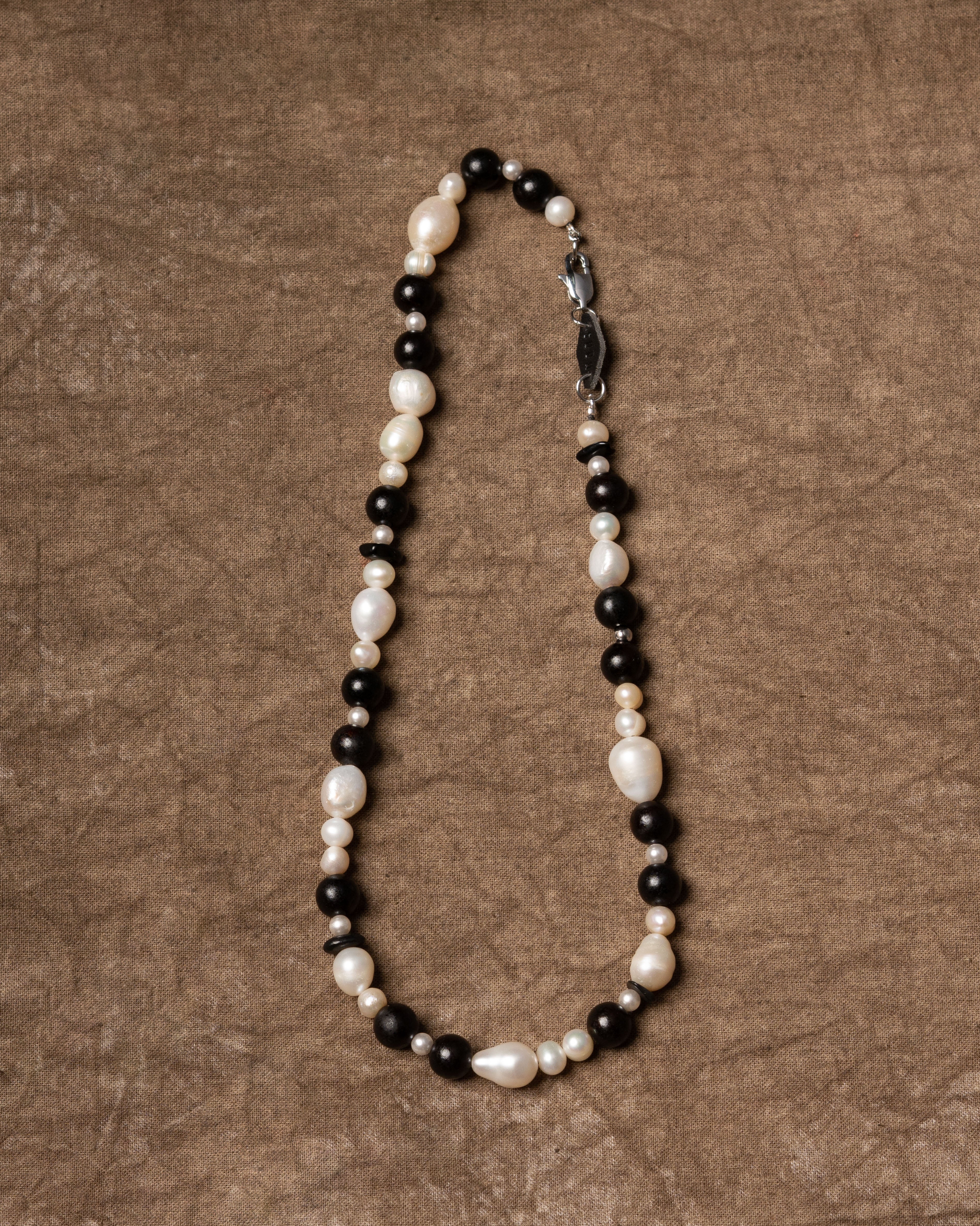 Laina Grand Ebony Pearl Beaded Necklace