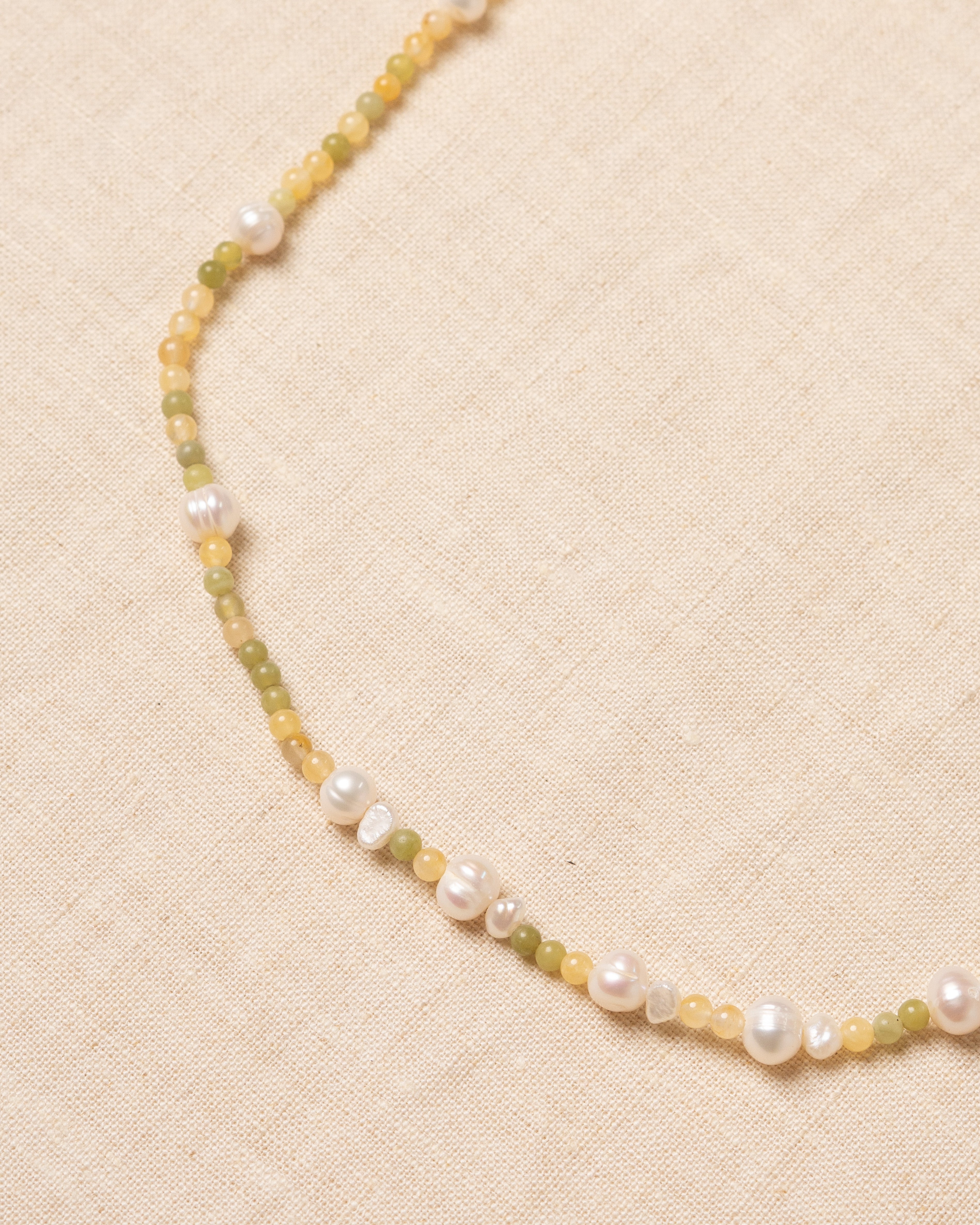 Solae Citrus Beaded Pearl Necklace