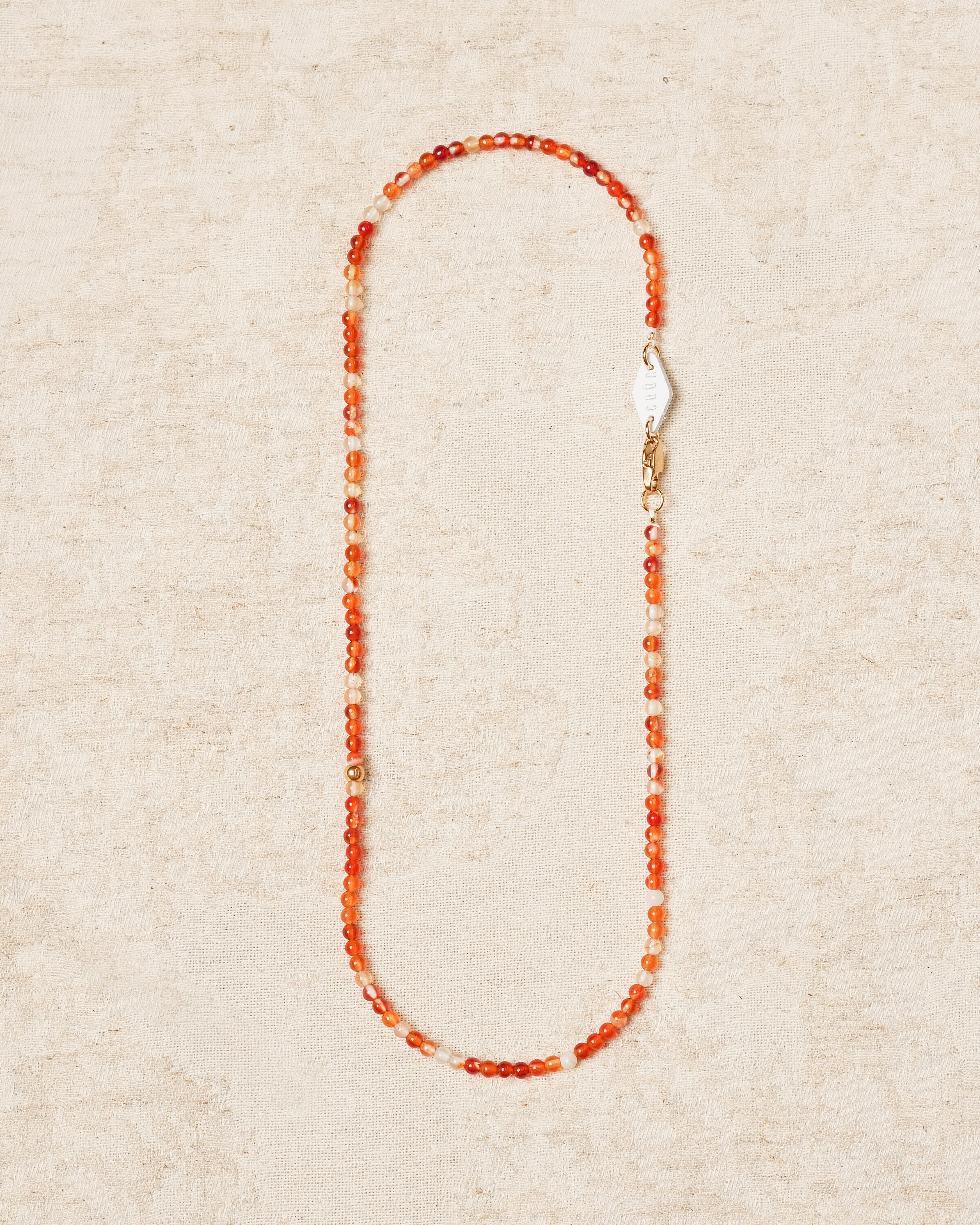 Crim Petite Carnelian Agate Beaded Necklace