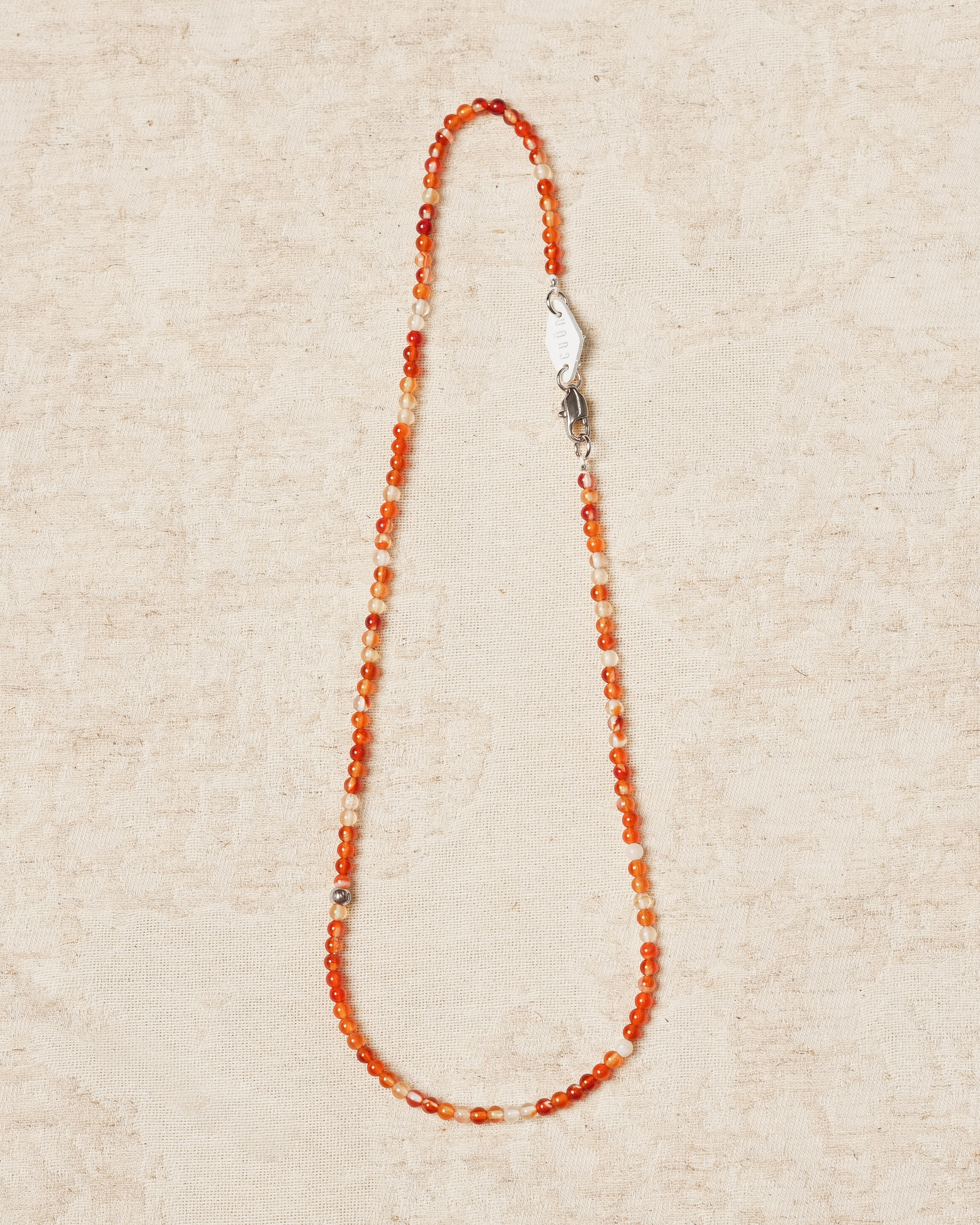 Crim Petite Carnelian Agate Beaded Necklace