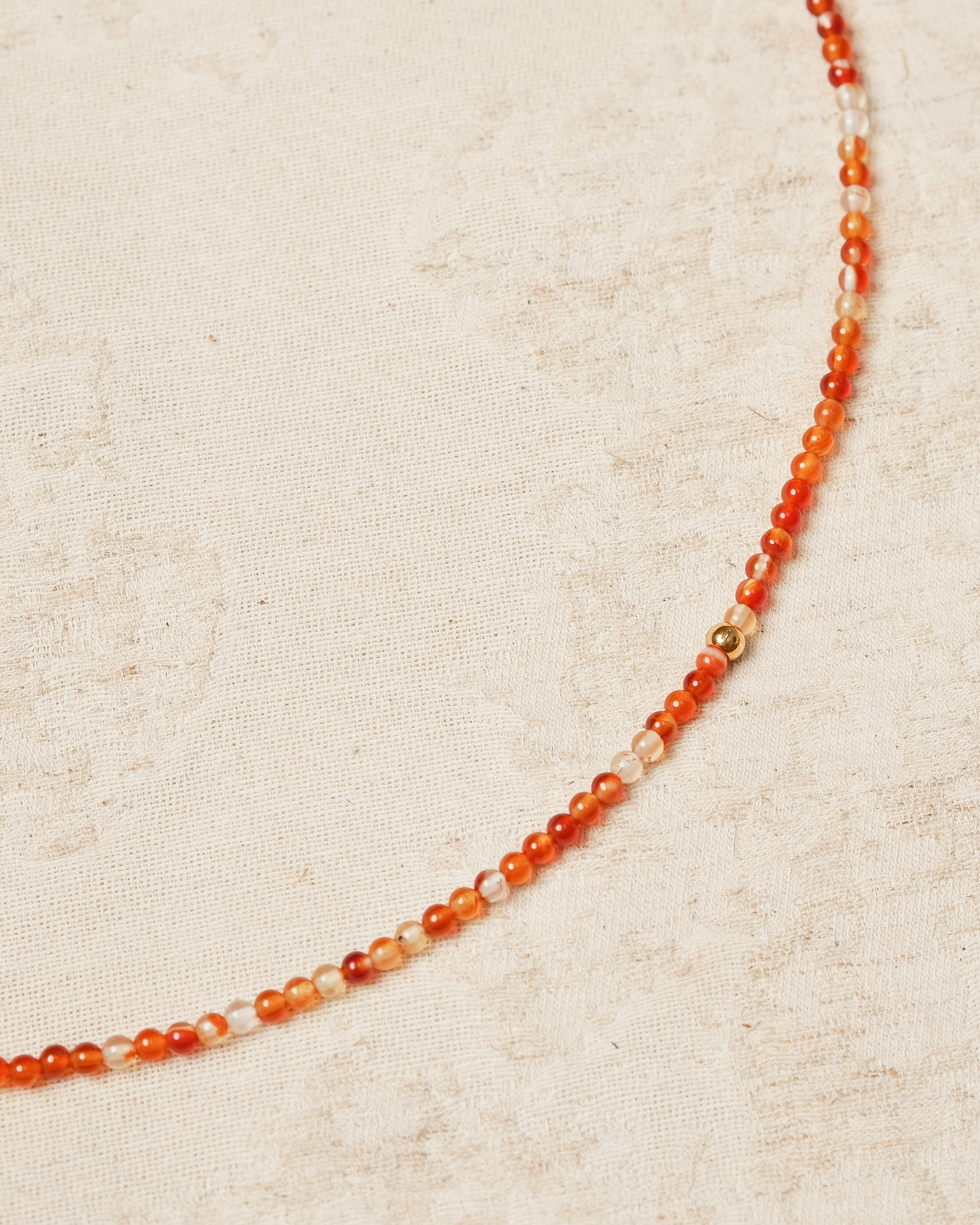 Crim Petite Carnelian Agate Beaded Necklace