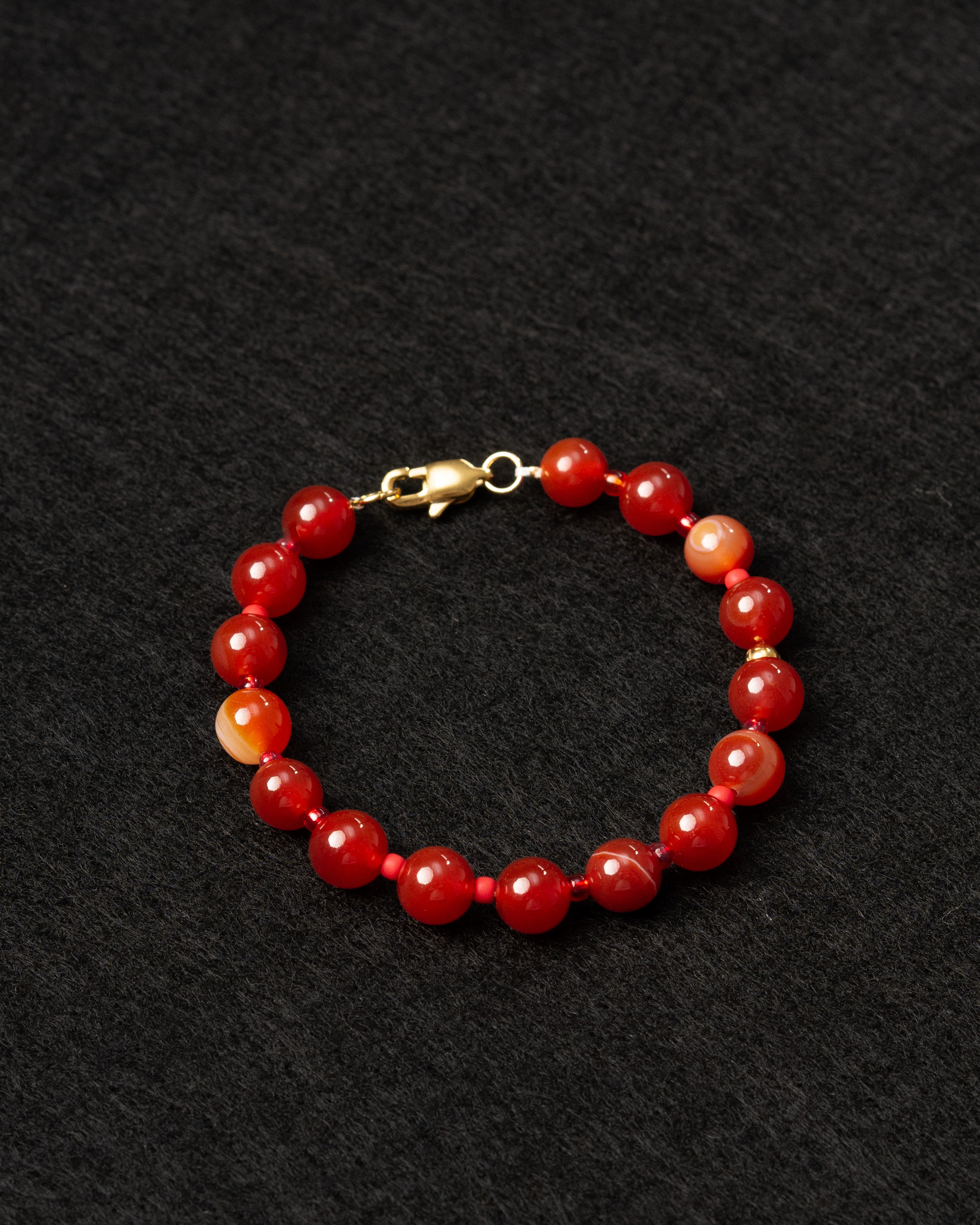 Ardor Grand Red Agate Beaded Bracelet