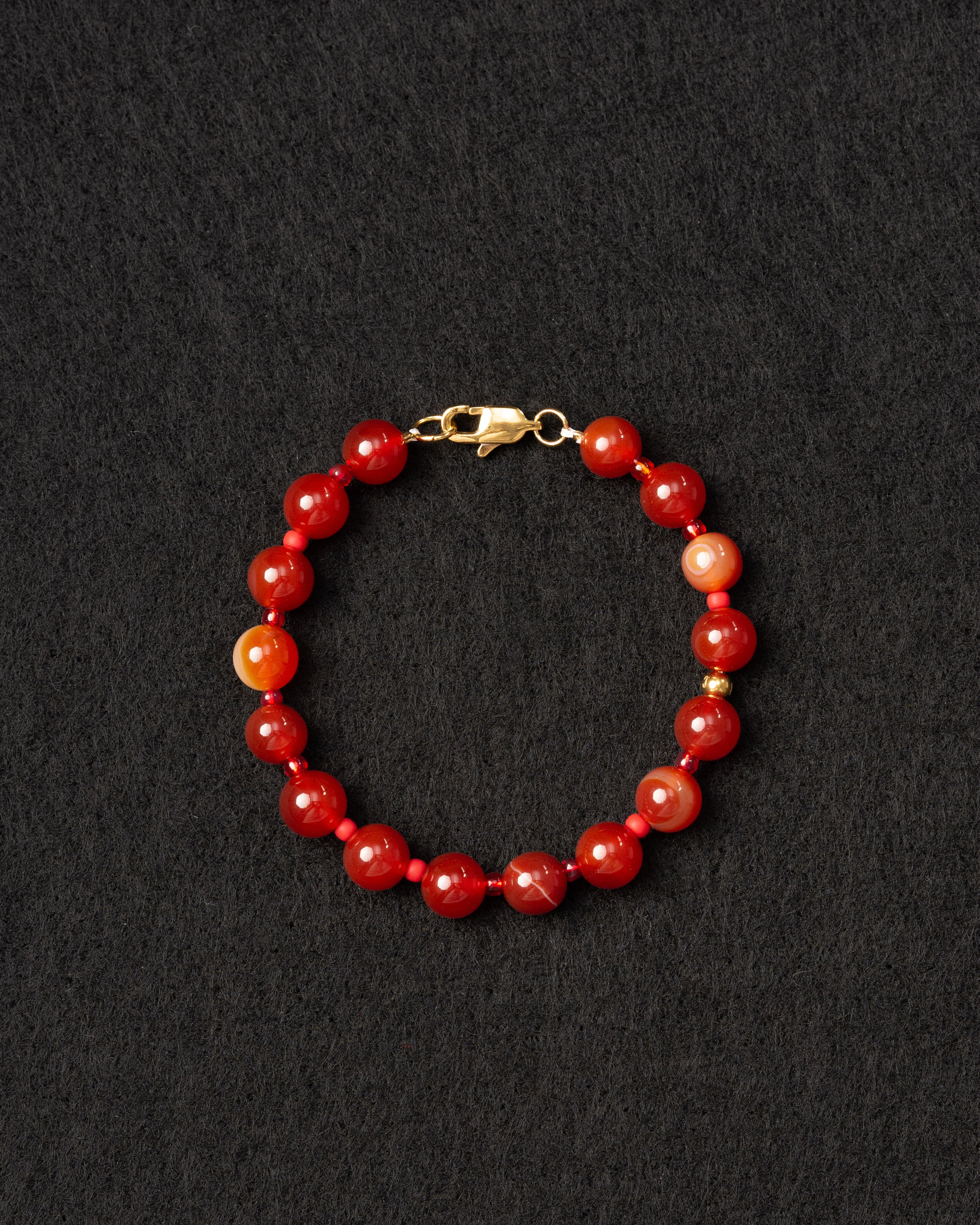 Ardor Grand Red Agate Beaded Bracelet