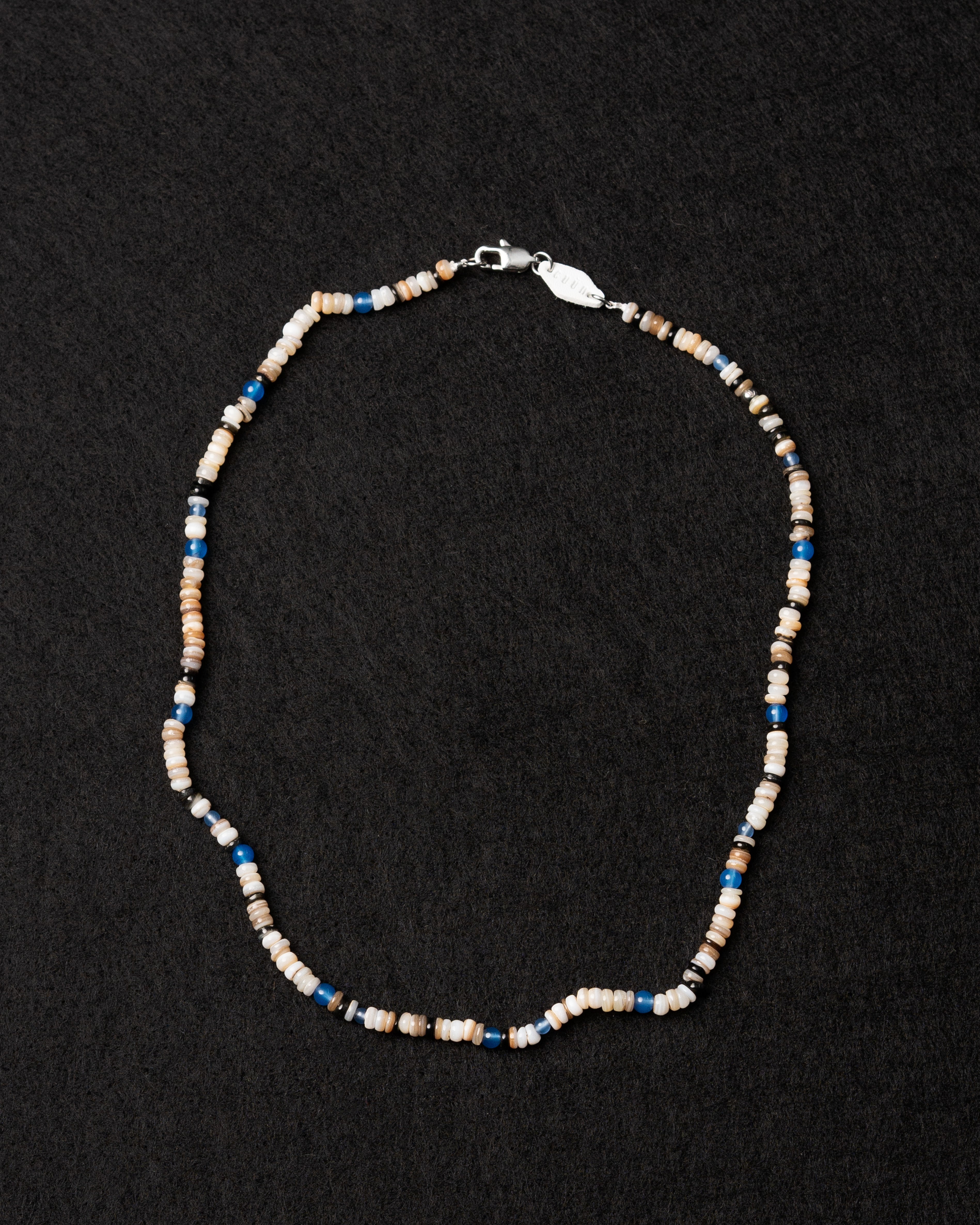 Nalu Shell Heishi Agate Beaded Necklace