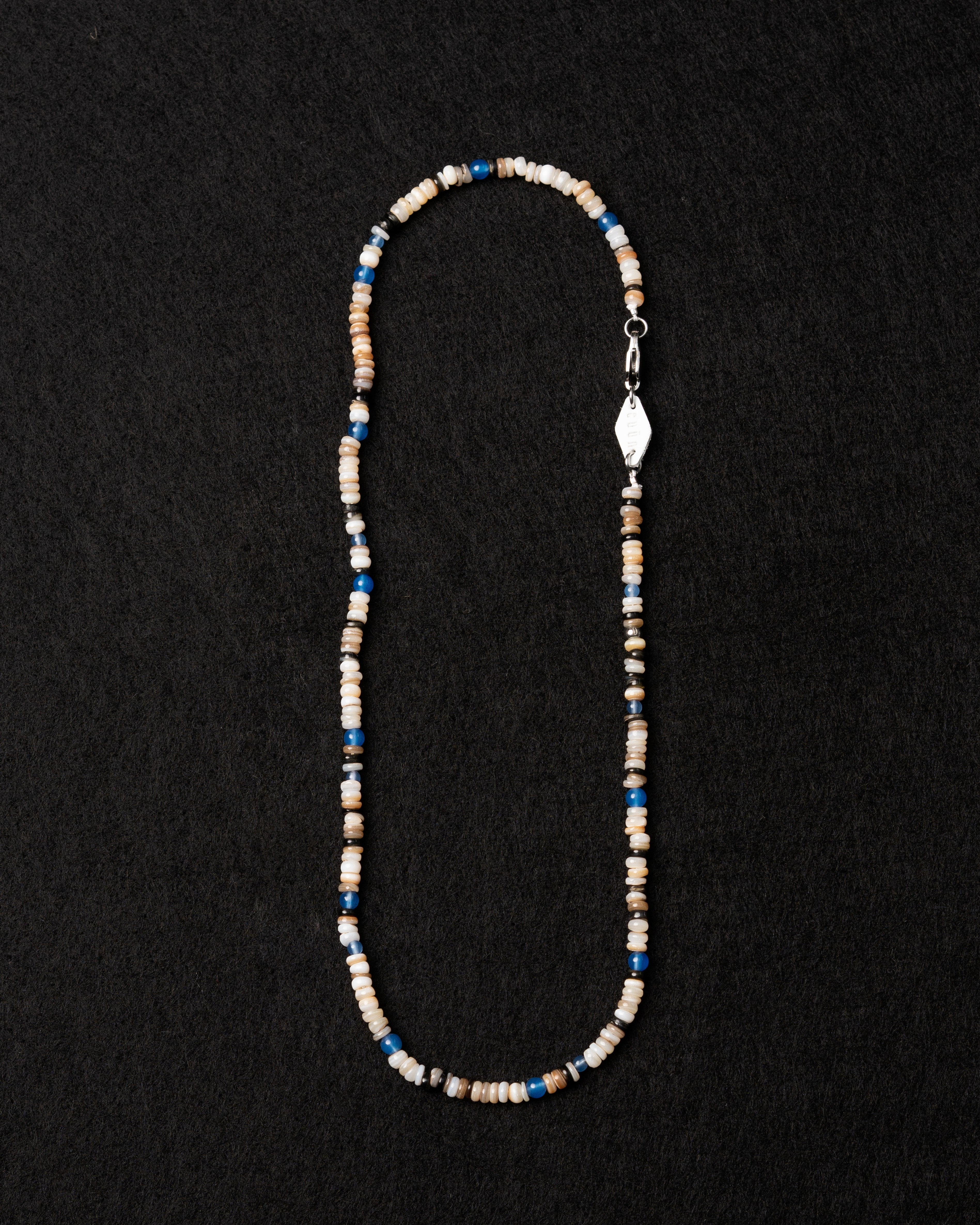 Nalu Shell Heishi Agate Beaded Necklace