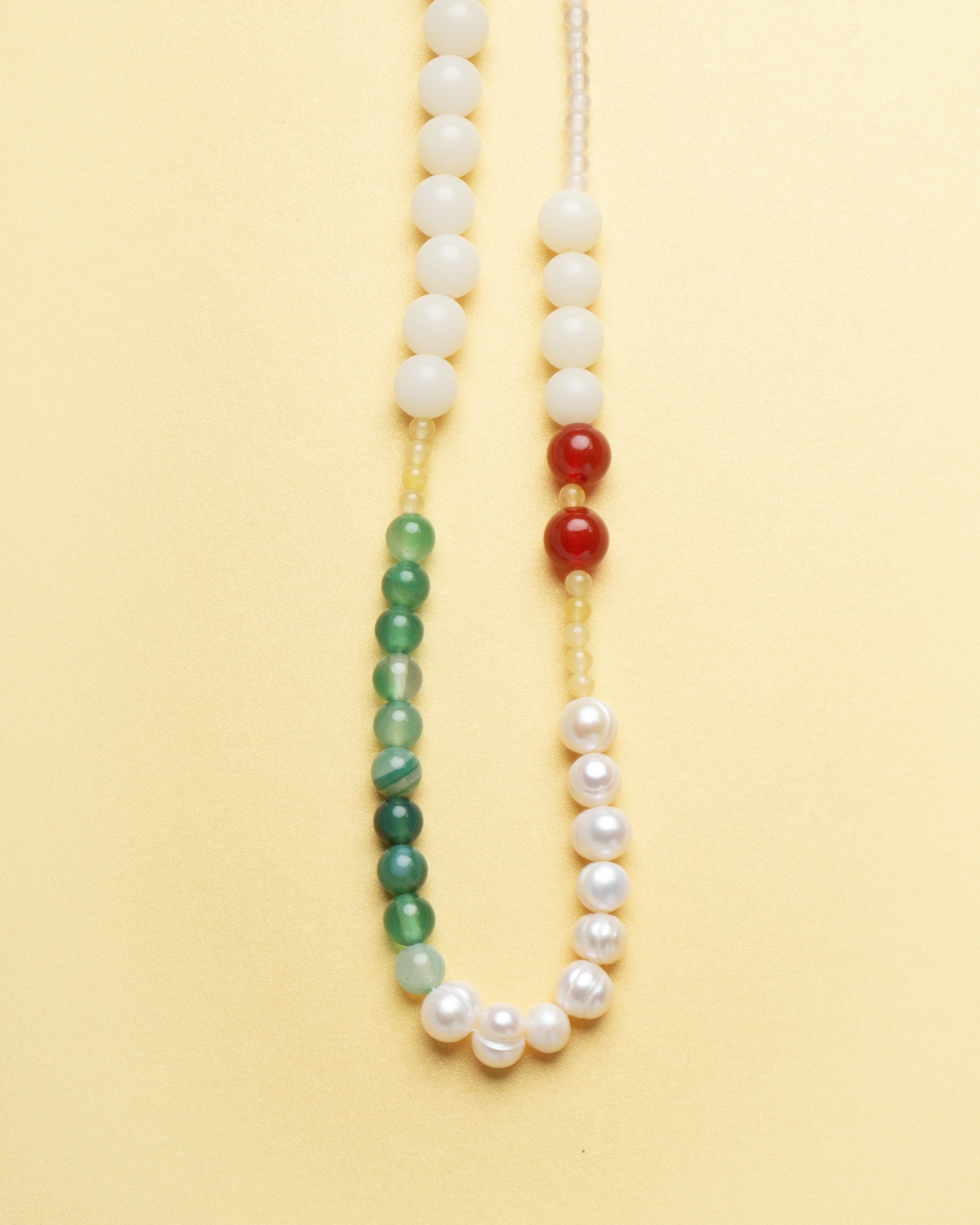 Emi Multistone Beaded Pearl Necklace