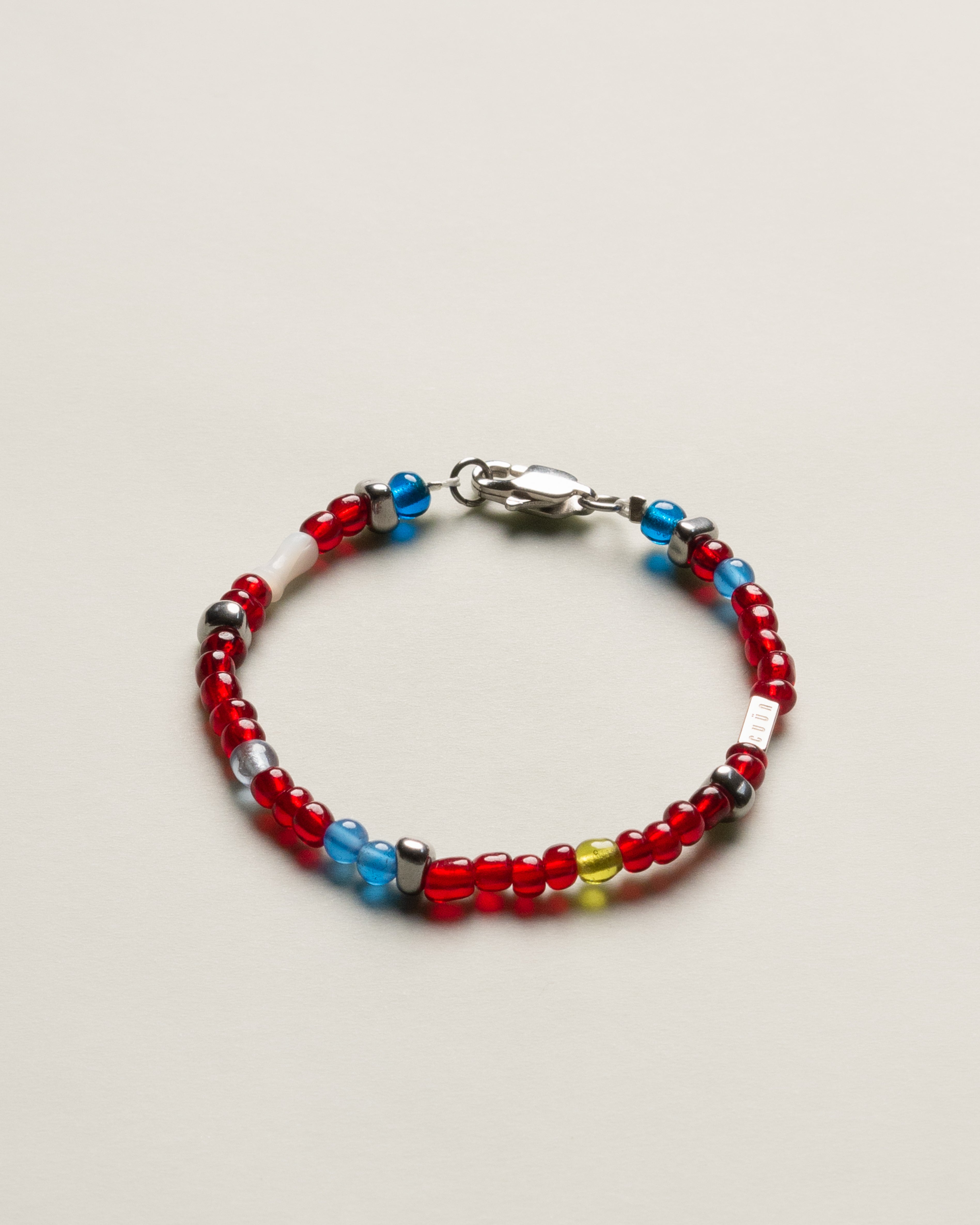 Ren Crimson Glass Beaded Bracelet