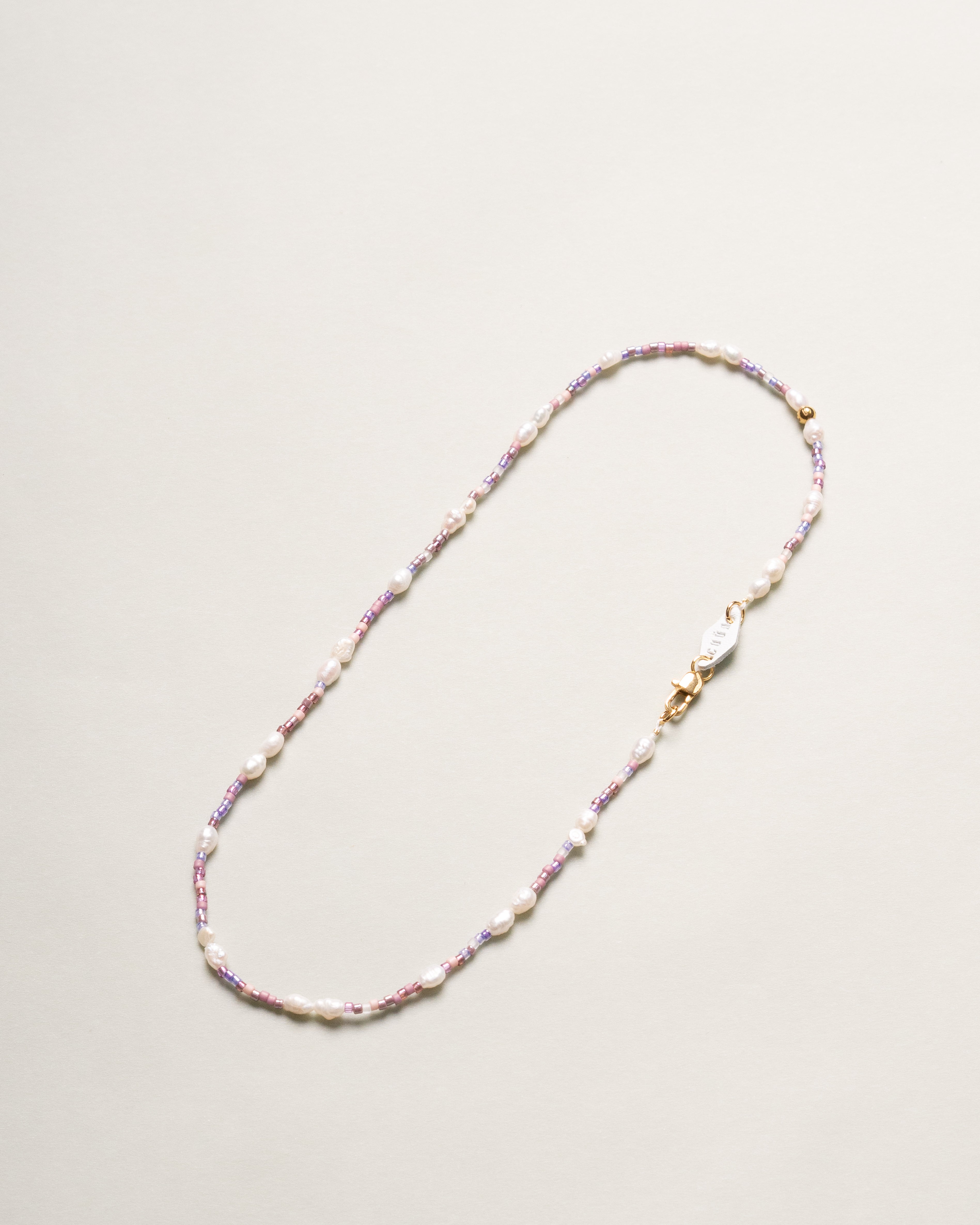 Mira Petite Mauve Pearl Necklace