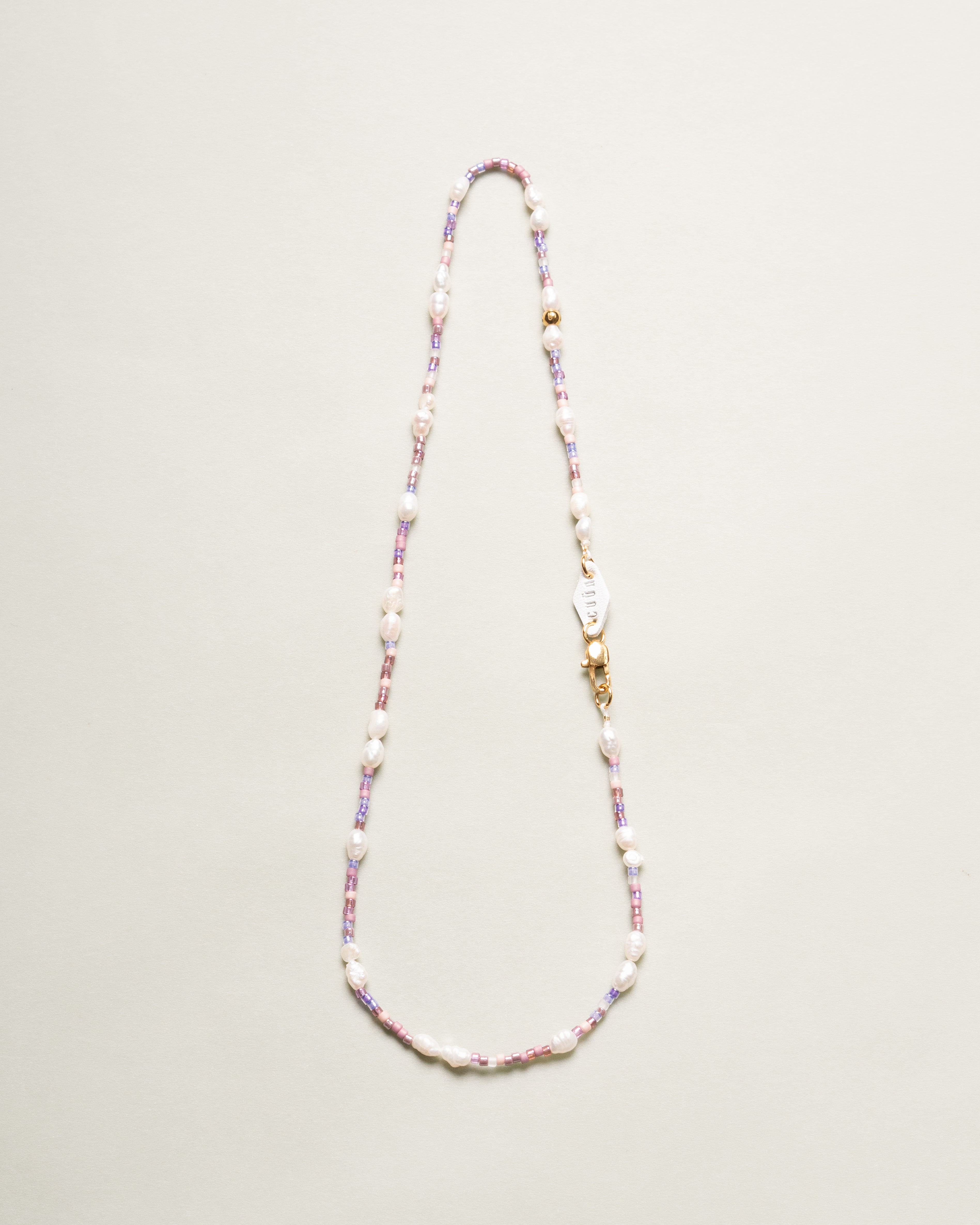 Mira Petite Mauve Pearl Necklace