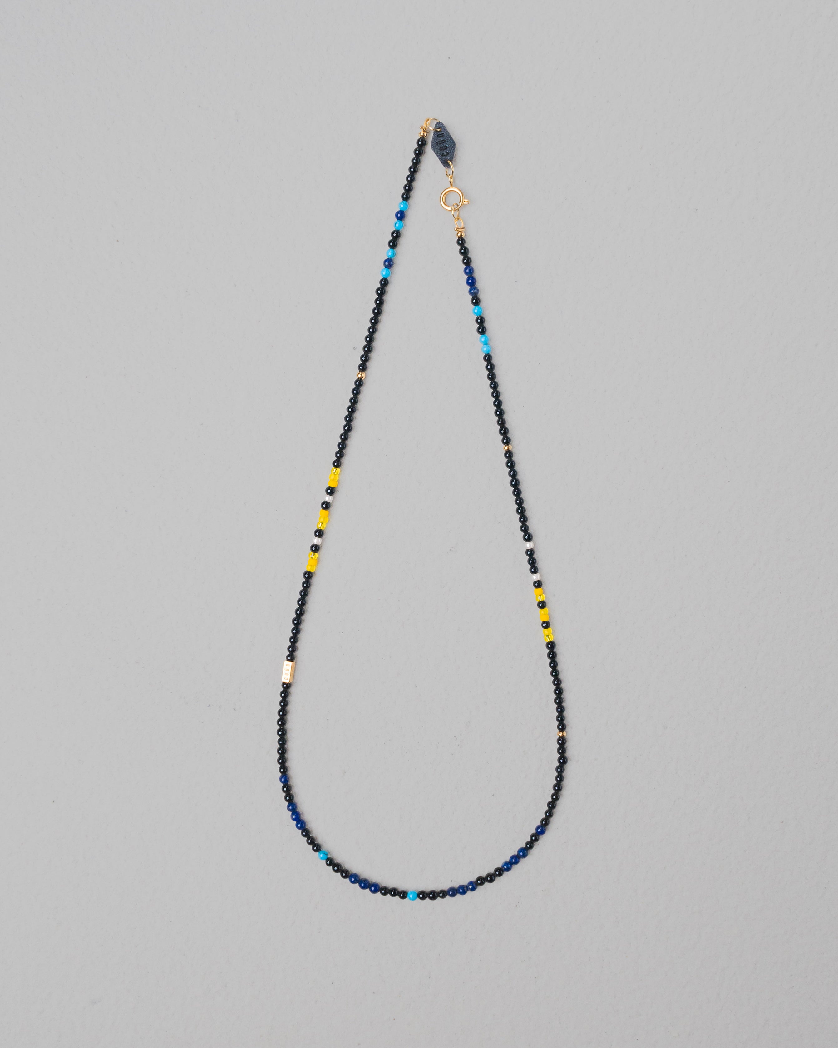 Black Agate Turquoise Two-toned Beaded Necklace