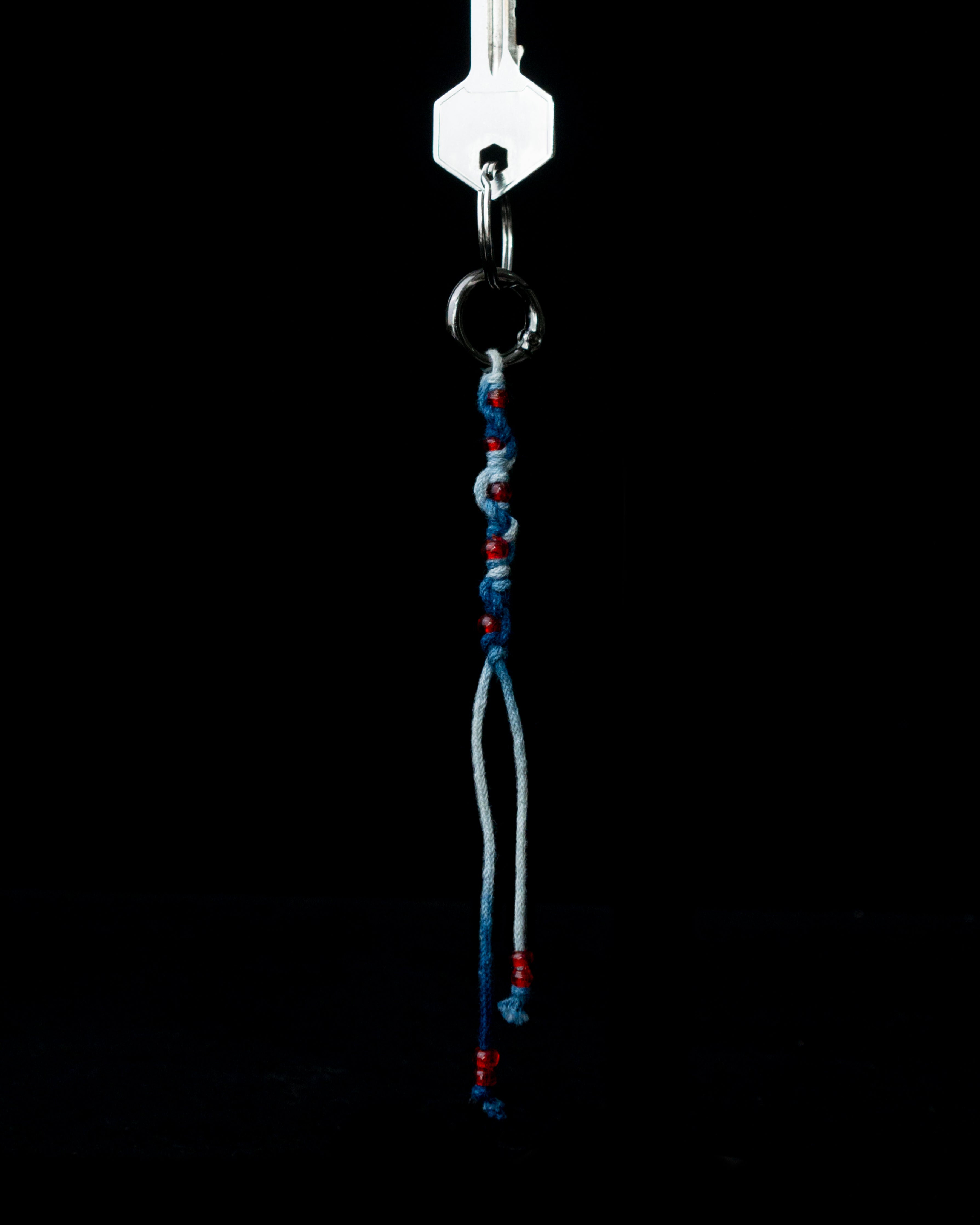 Glass Bead Braided Keychain