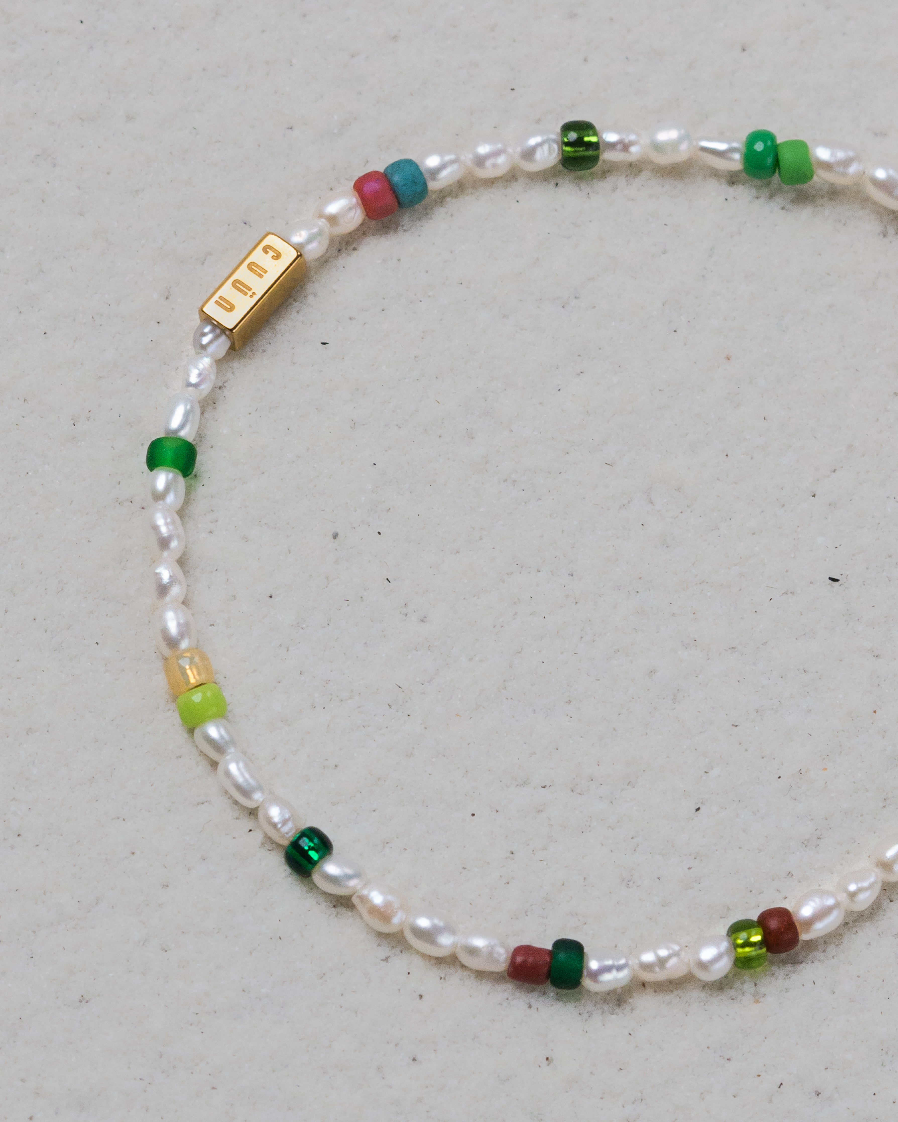 Midori Green Beaded Baroque Pearl Bracelet