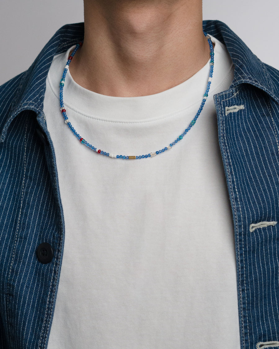 Yago Blue Agate Navajo Beaded Necklace