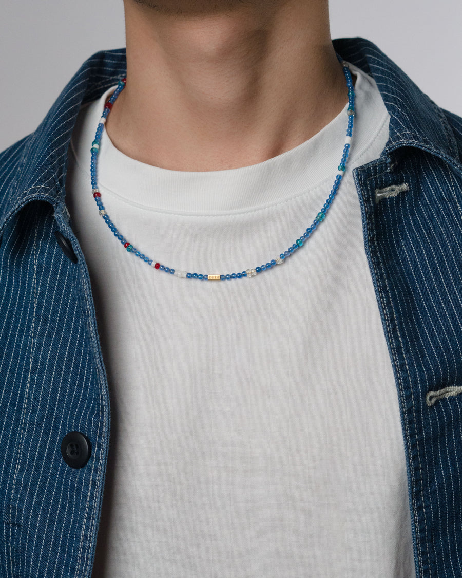 Yago Blue Agate Navajo Beaded Necklace