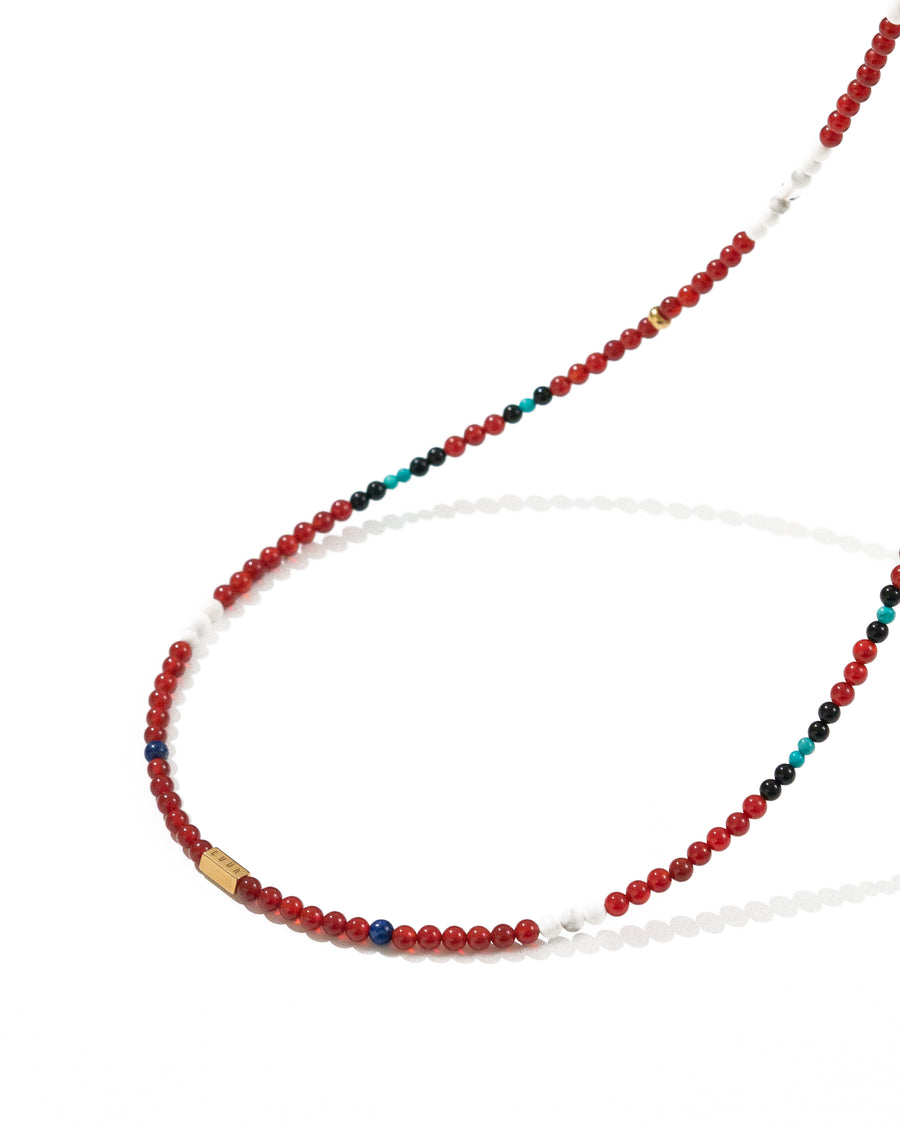 Lichi Red Agate Navajo Beaded Necklace