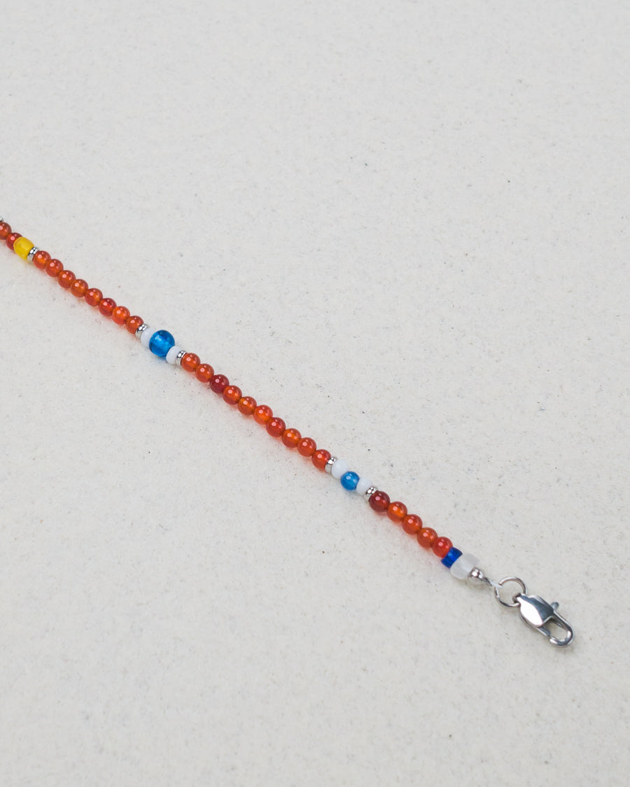 Akari Red Agate Beaded Bracelet