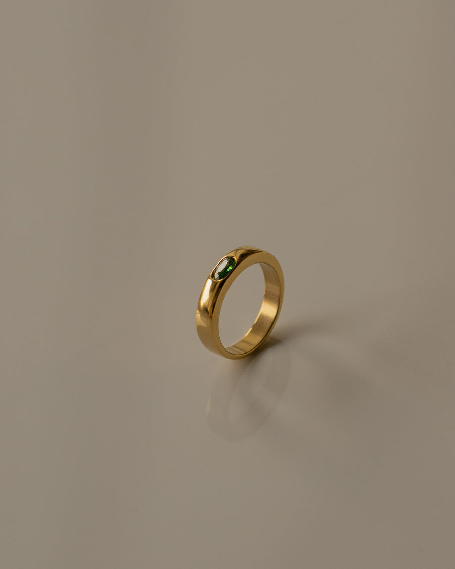 Claire Oval Peridot Green Band Ring