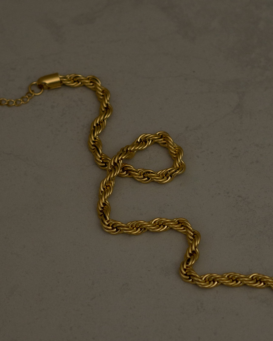 Aziza Bold Rope Chain Choker Necklace